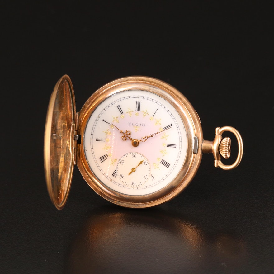 1906 Elgin Gold-Filled Hunting Case Pocket Watch