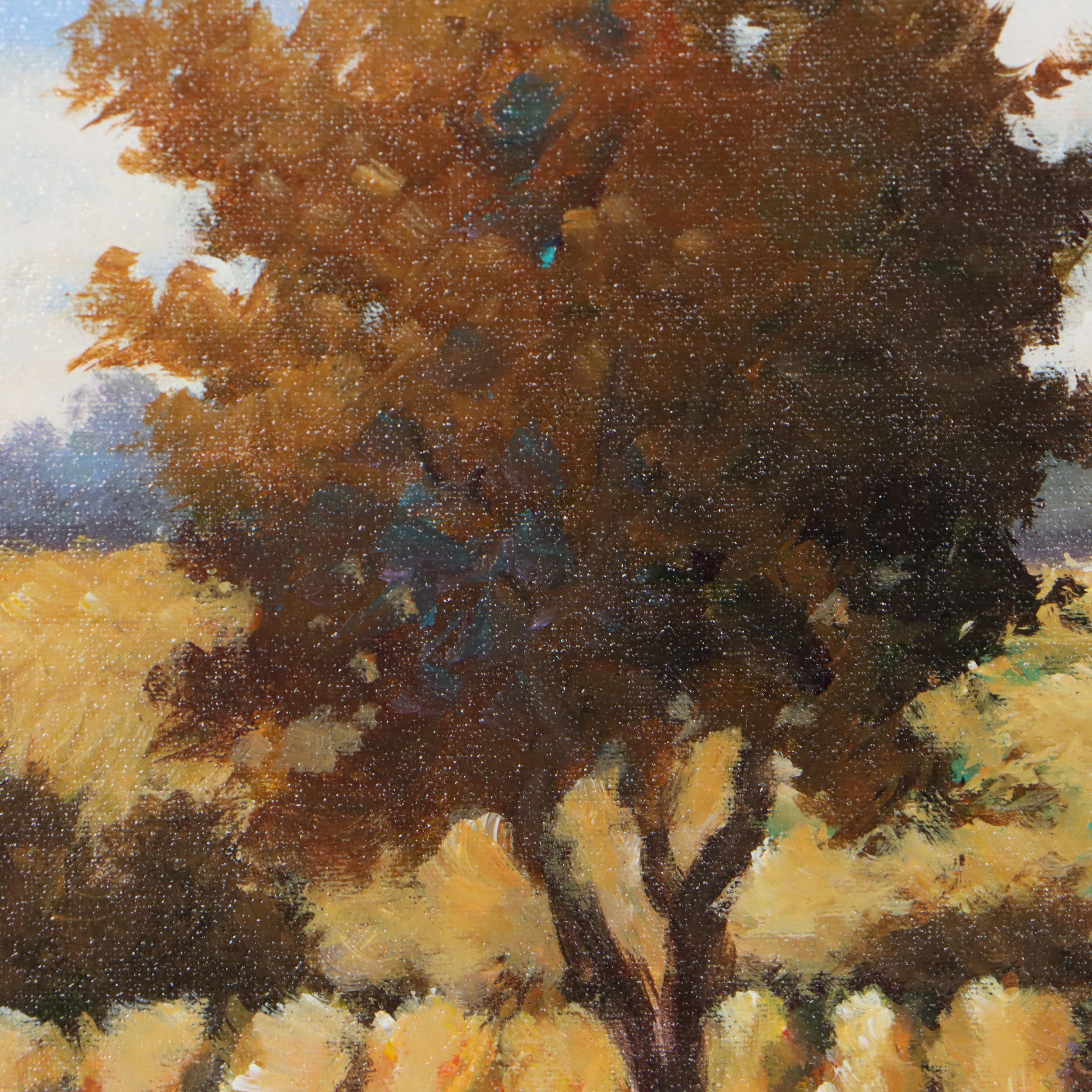 Field Landscape Oil Painting