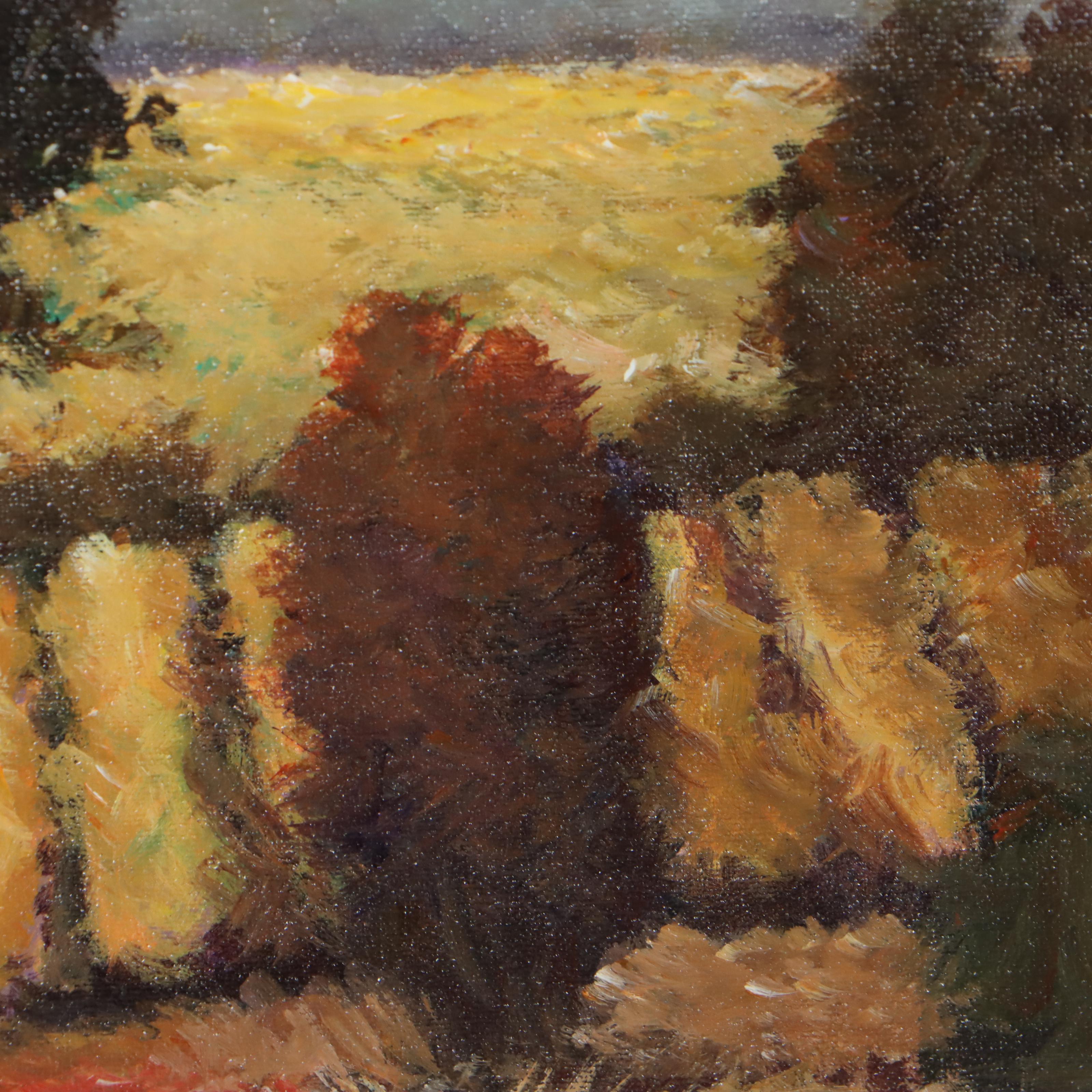 Field Landscape Oil Painting