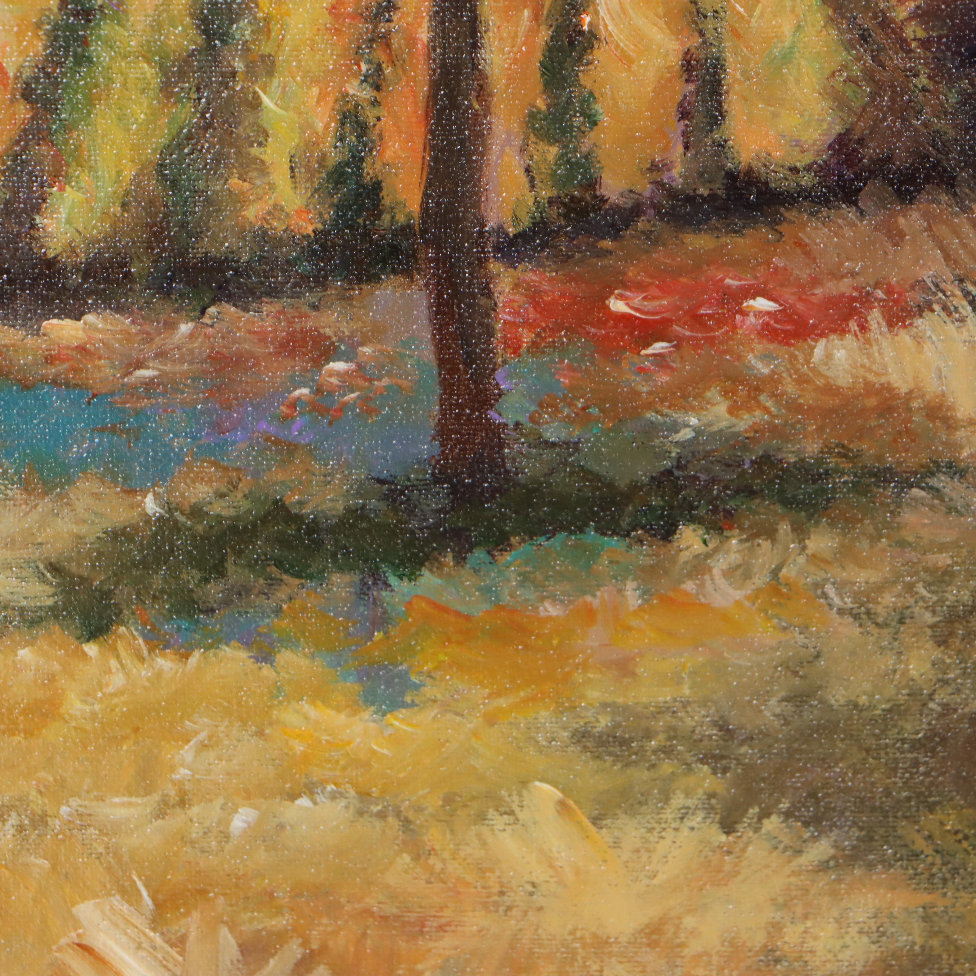 Field Landscape Oil Painting