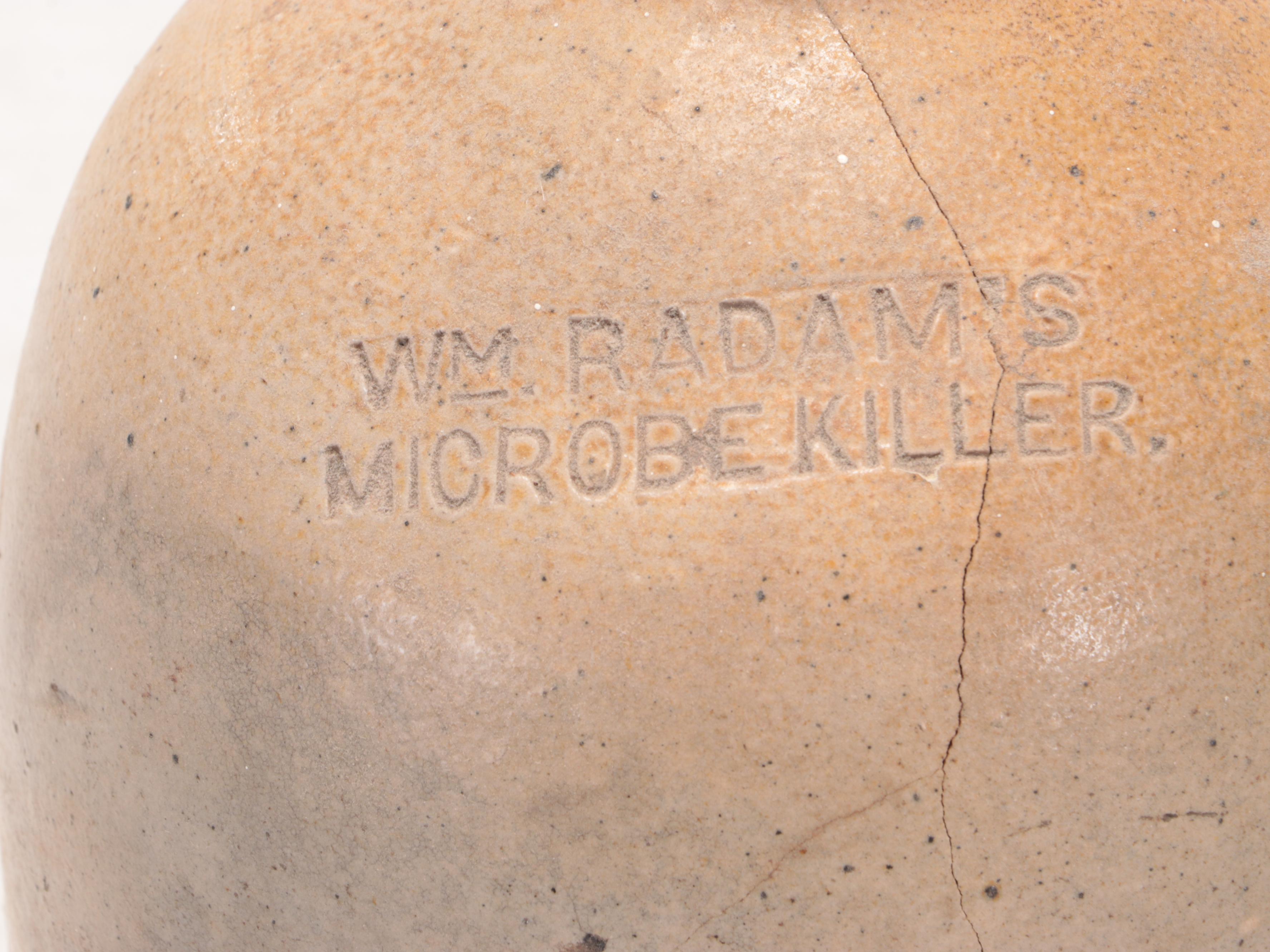 Wm. Radam Microbe Killer Jug with Two-Gallon Salt Glazed Stoneware Crock