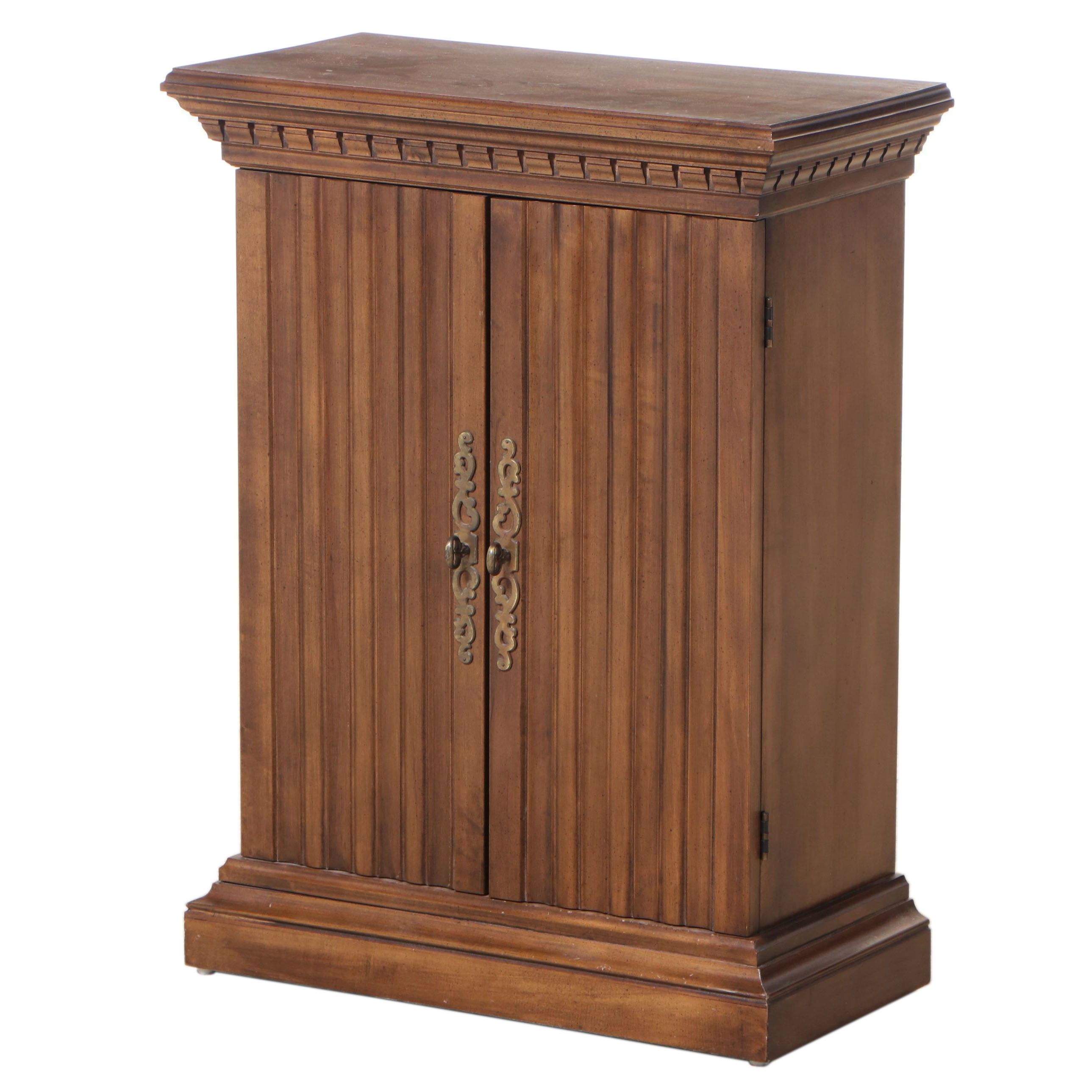 Mid-Century Maple Cabinet with Fluted Doors