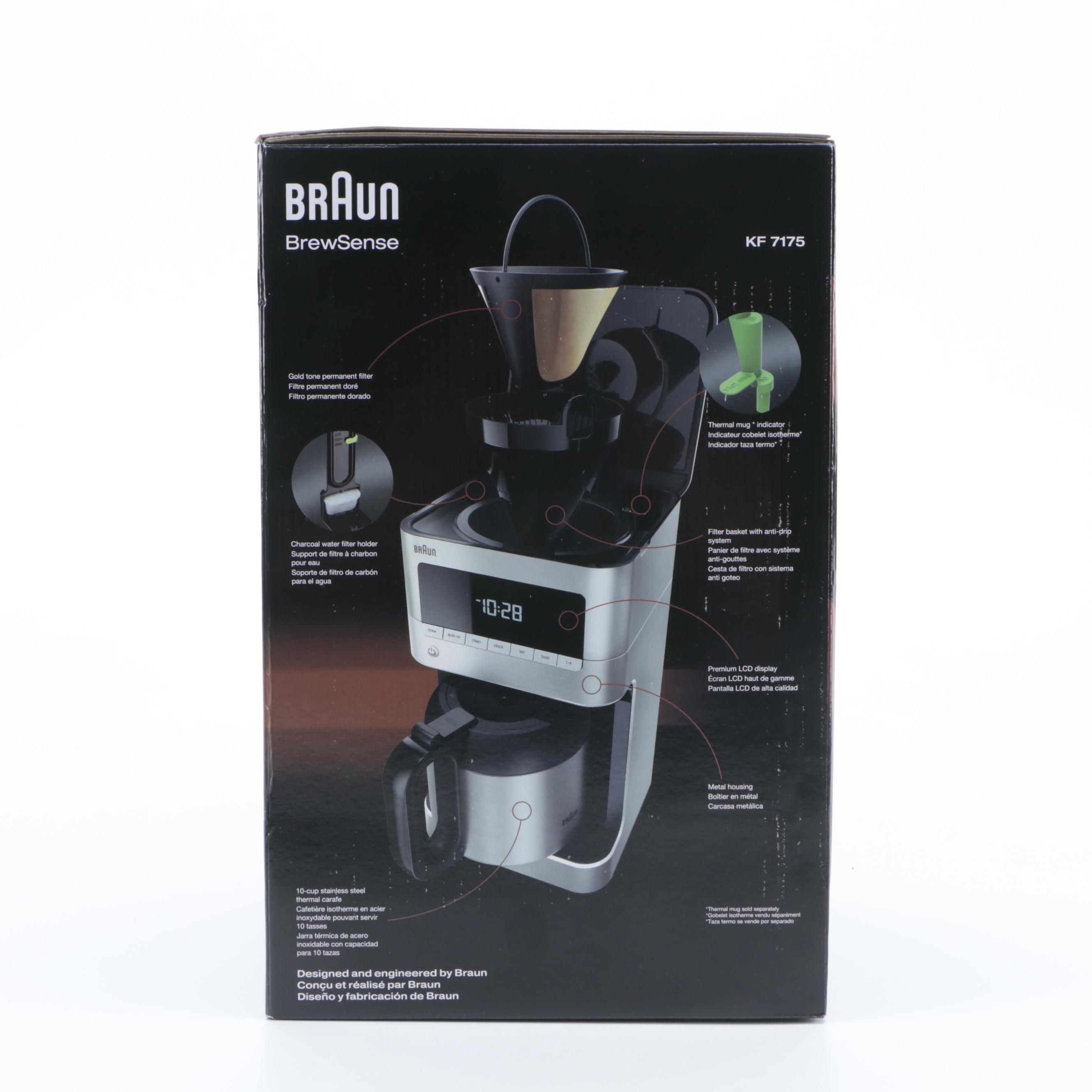Braun BrewSense Ten-Cup Drip Coffee Maker with Thermal Carafe
