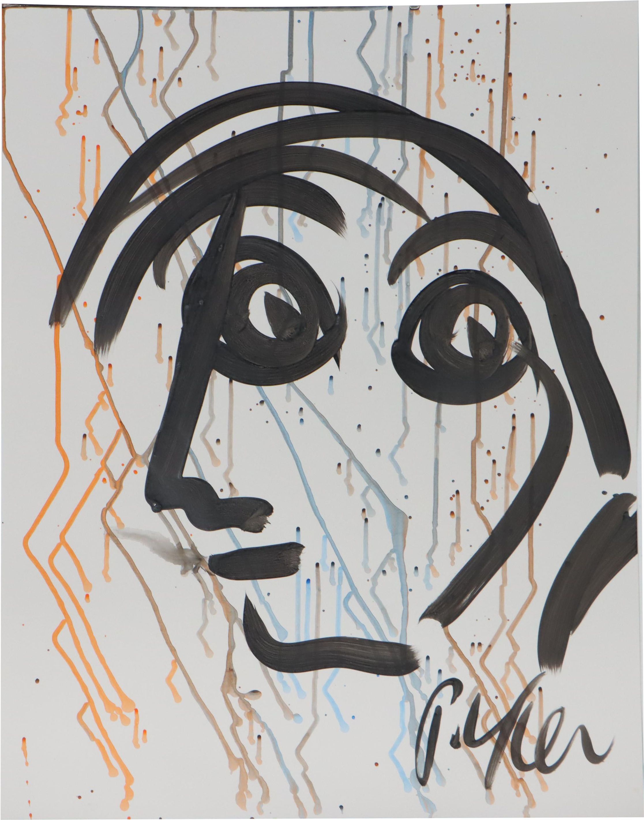 Peter Keil Abstract Portrait Acrylic Painting