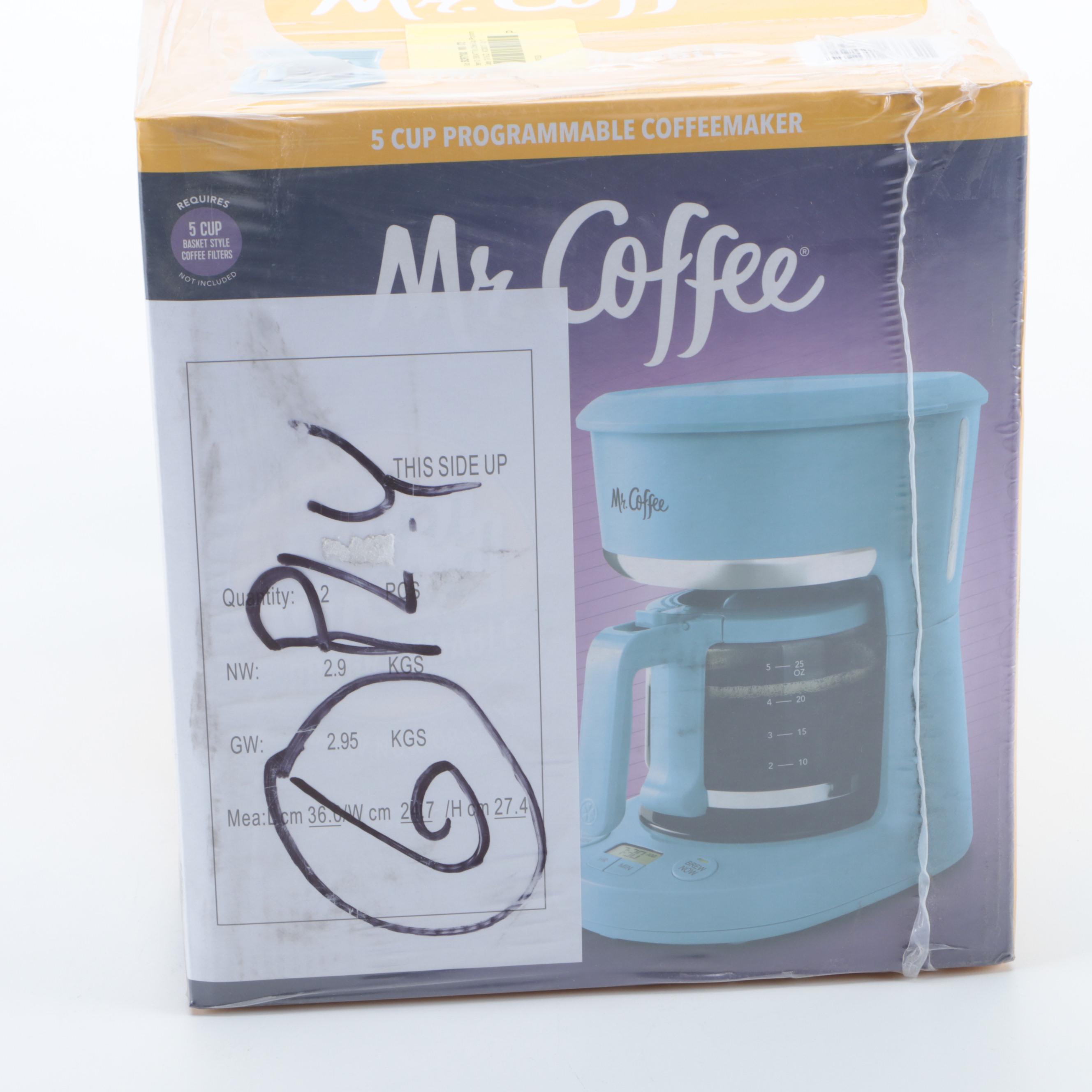 Mr. Coffee Five-Cup Programmable Coffee Makers