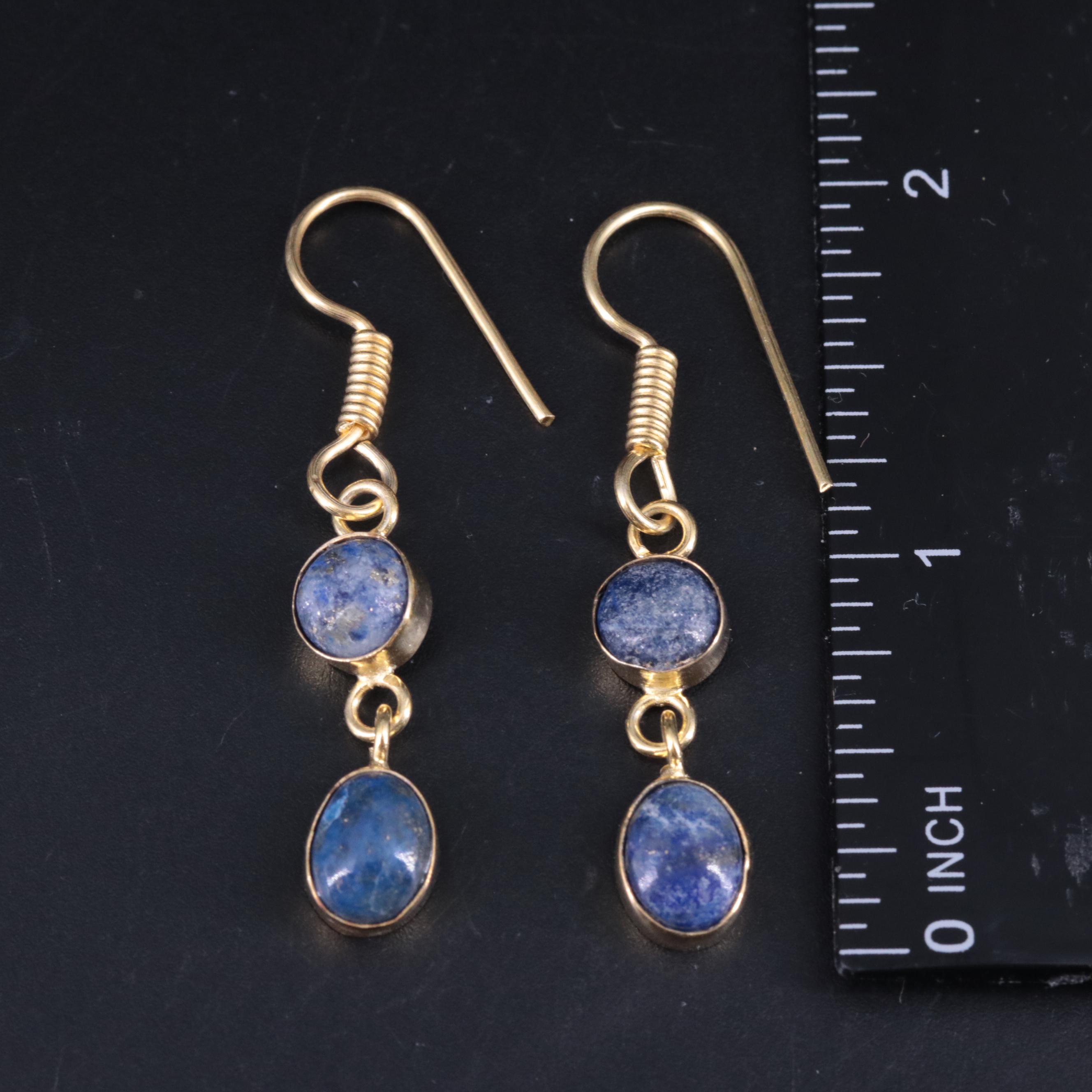 Lapis Lazuli Drop Earrings
