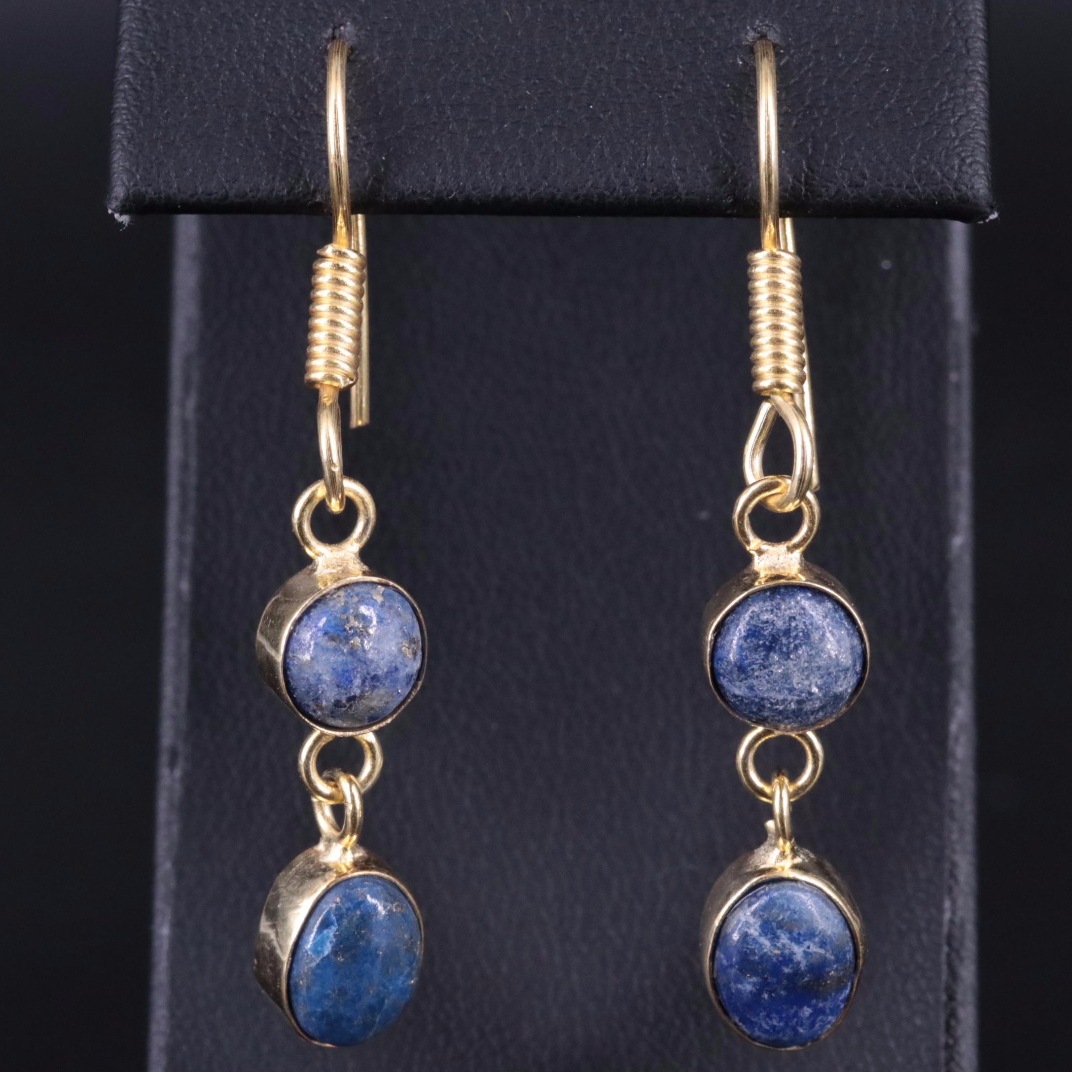 Lapis Lazuli Drop Earrings