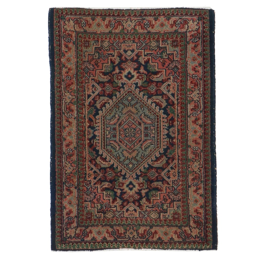 2' x 2'11 Hand-Knotted Indo-Persian Bijar Accent Rug