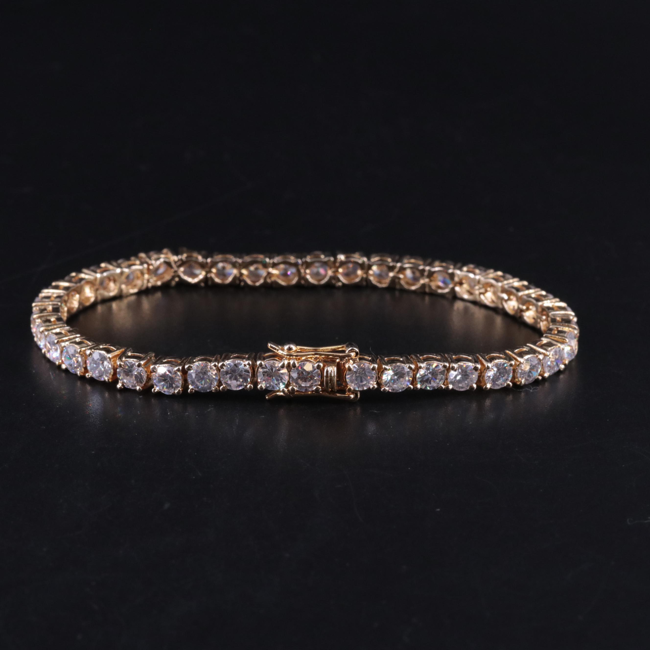 Sterling Cubic Zirconia Tennis Bracelet