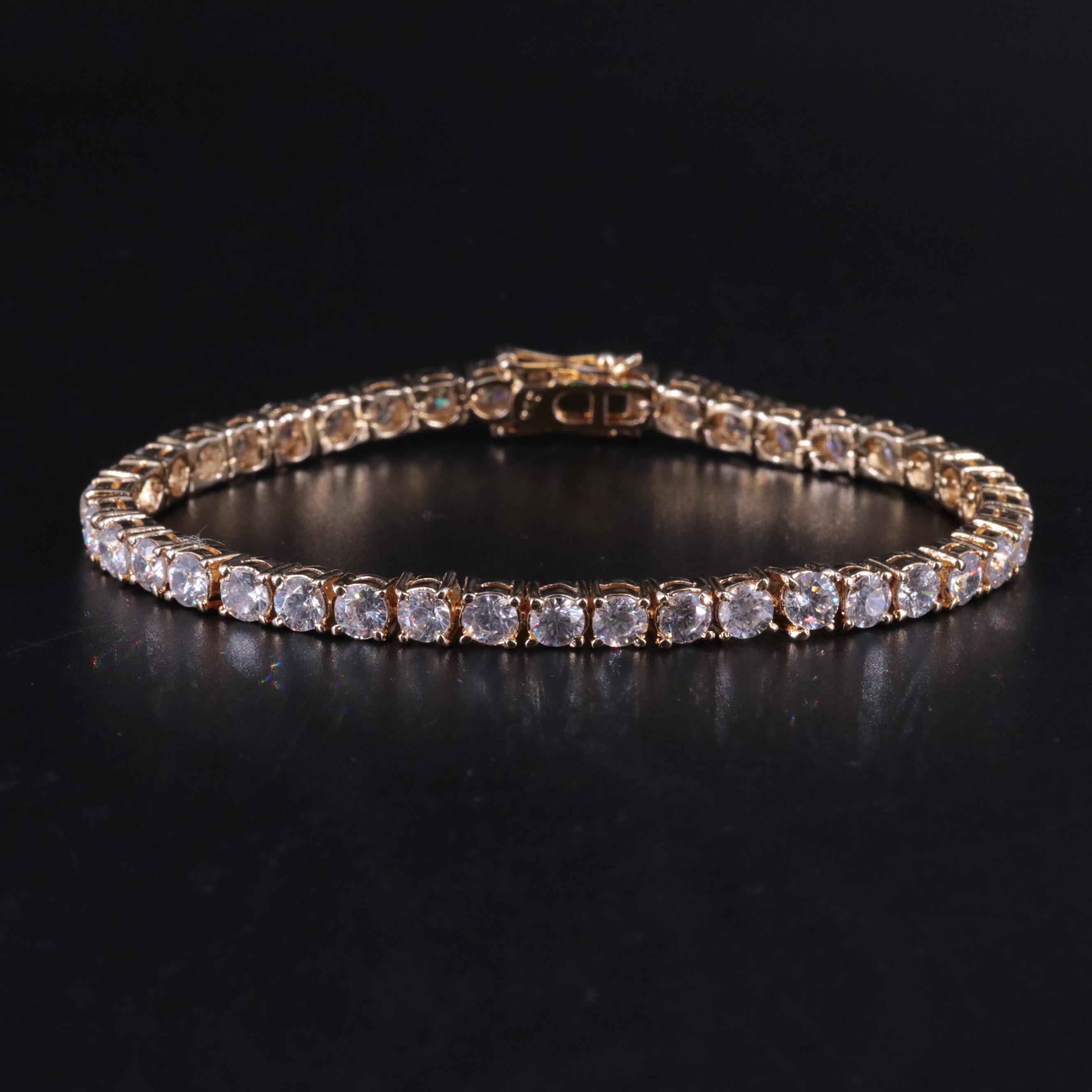 Sterling Cubic Zirconia Tennis Bracelet