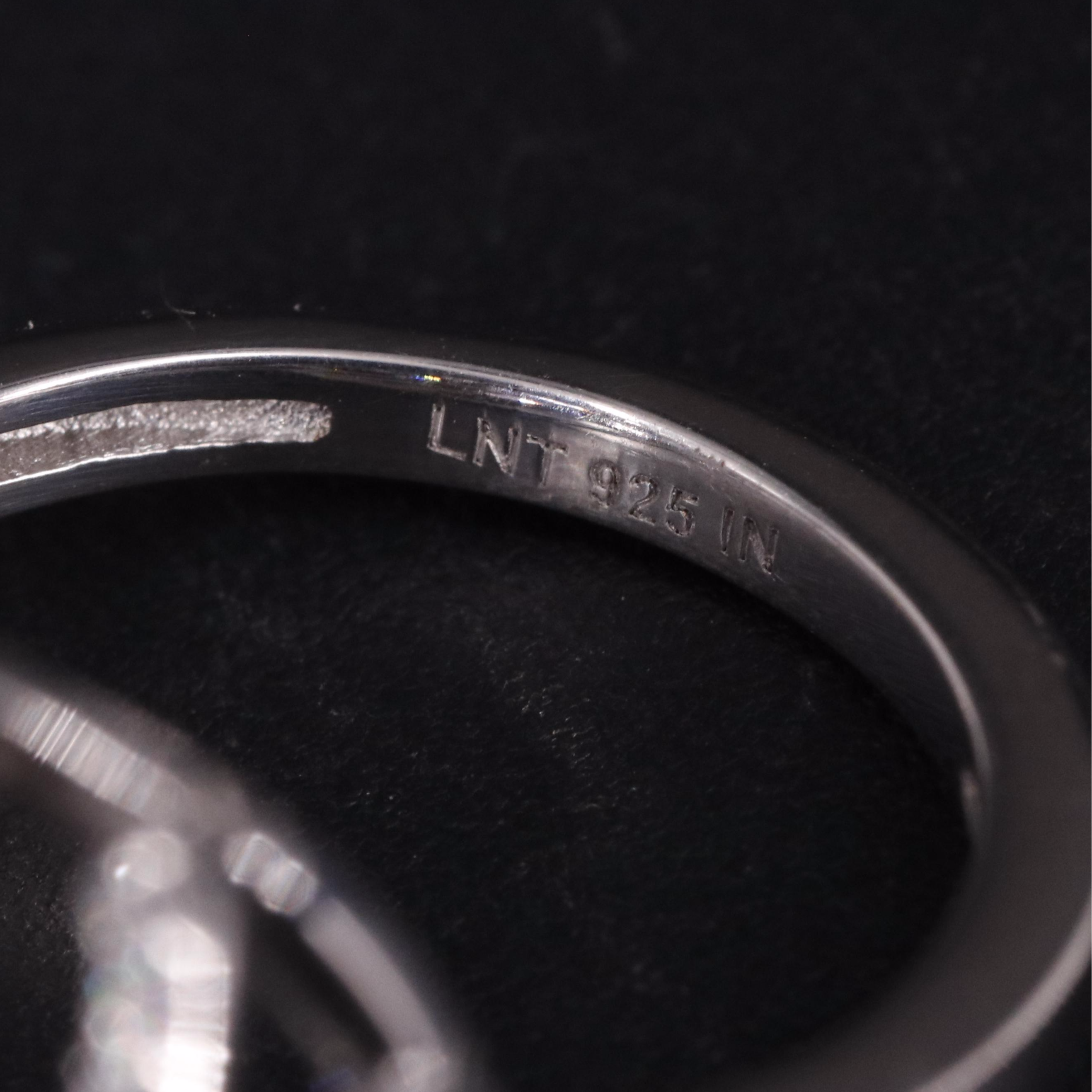 Sterling Amethyst and Cubic Zirconia Ring