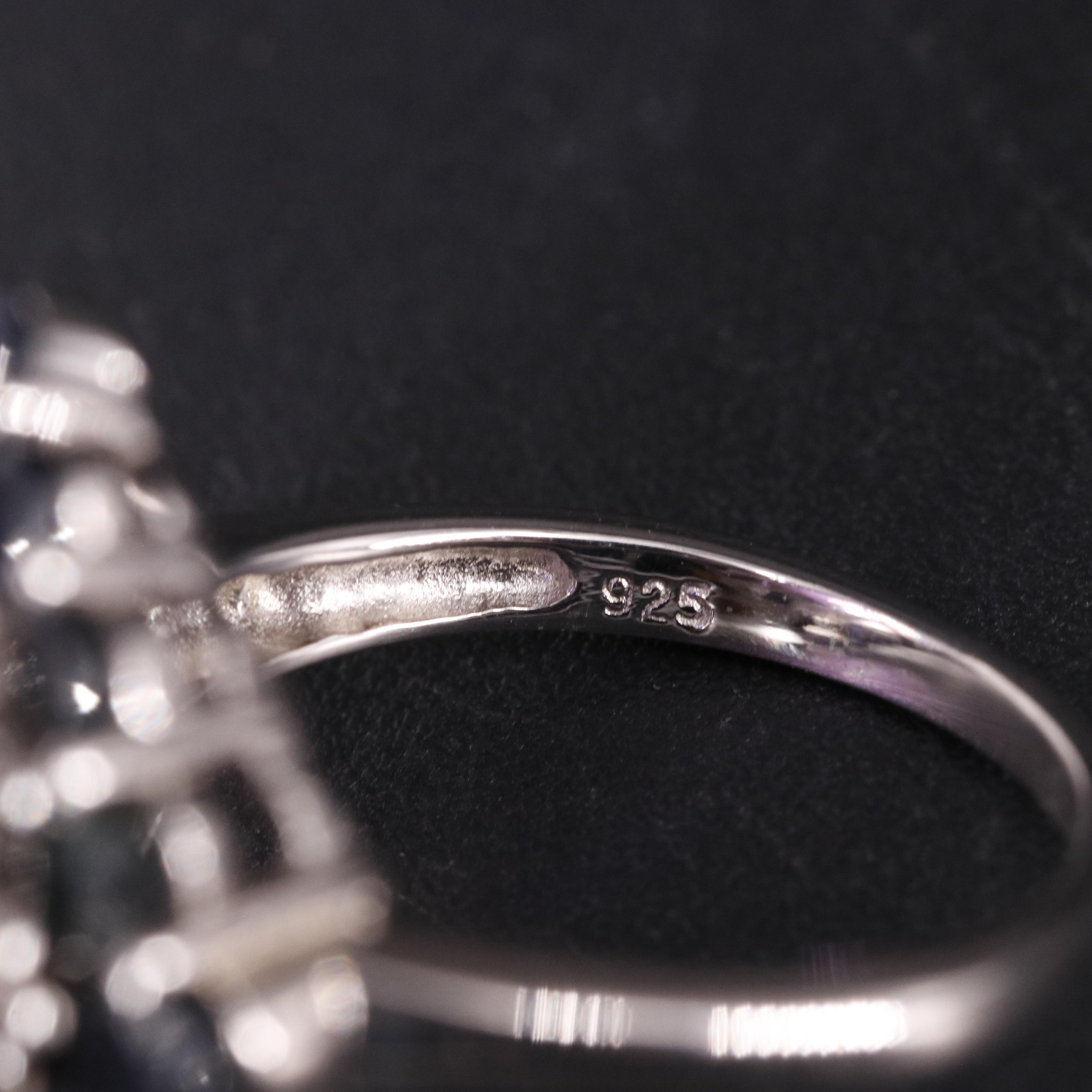 Sterling Amethyst and Sapphire Ring