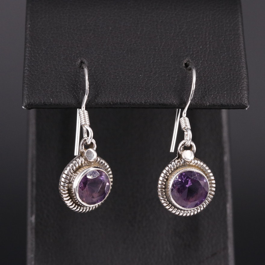 Sterling Silver Amethyst Earrings