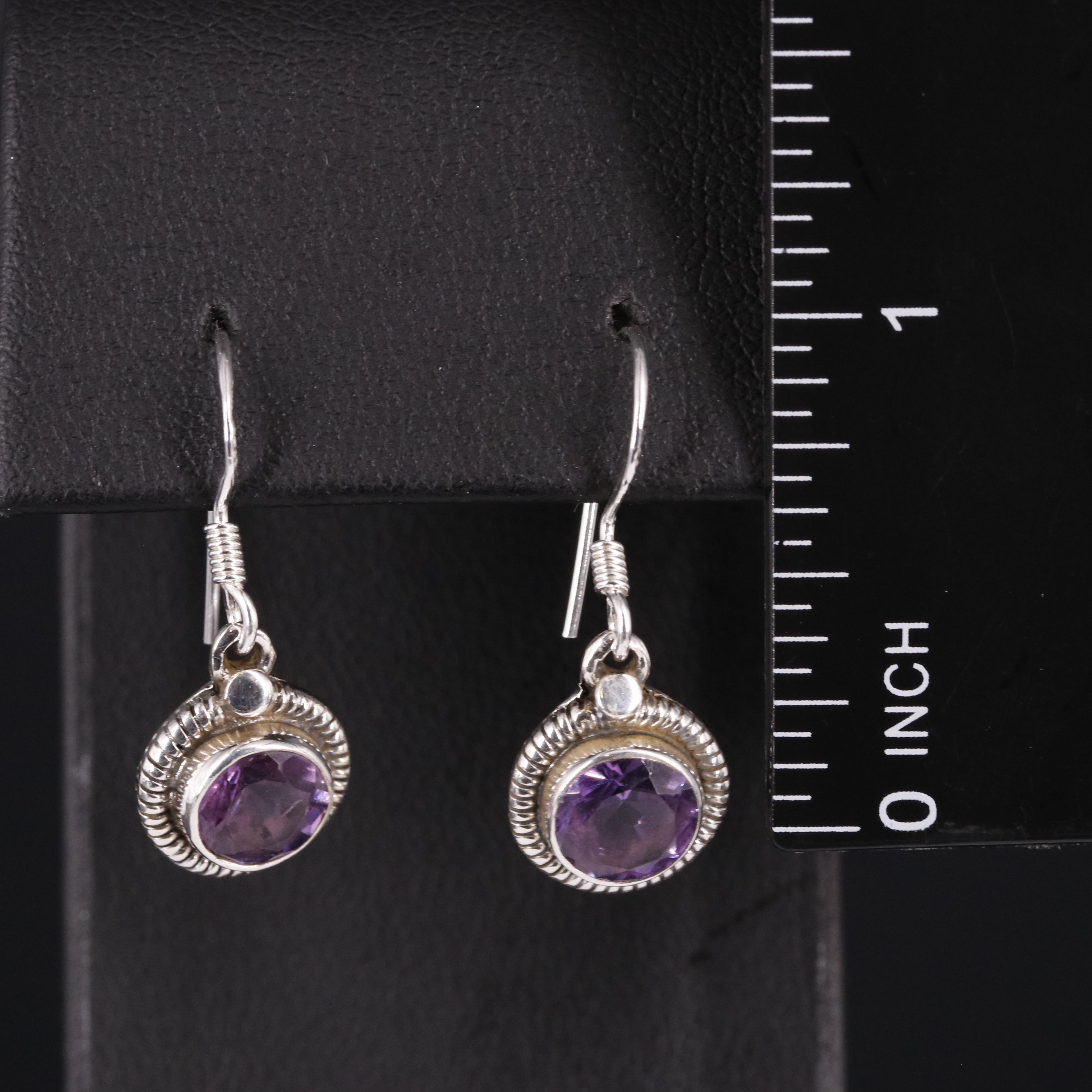 Sterling Silver Amethyst Earrings
