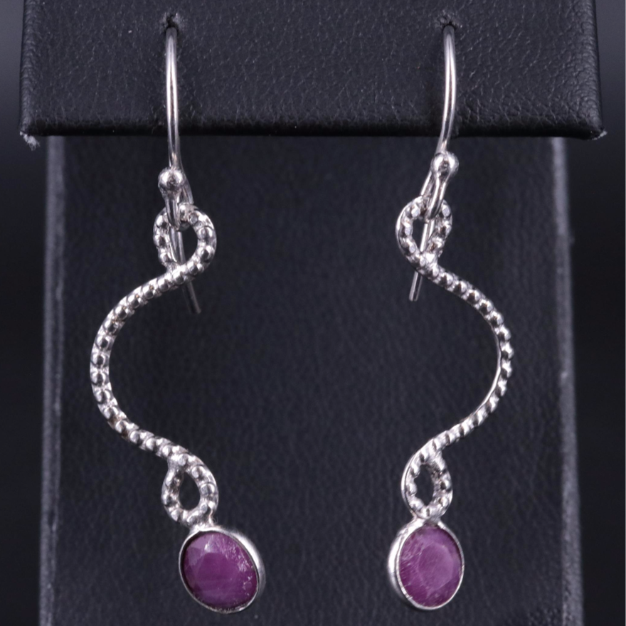 Ruby Dangle Earrings