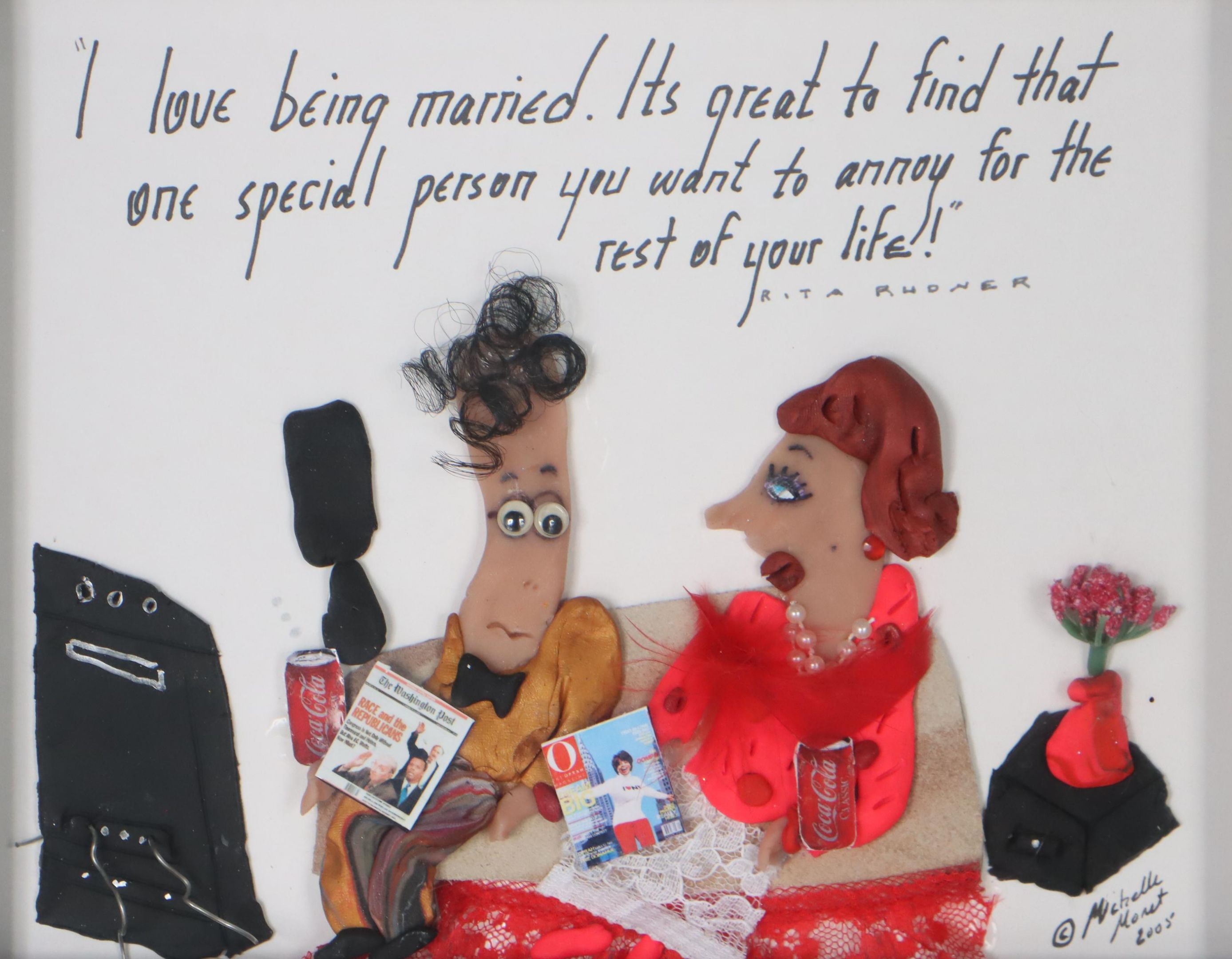 Michelle Monet Mixed Media Polymer Clay Composition, 2005