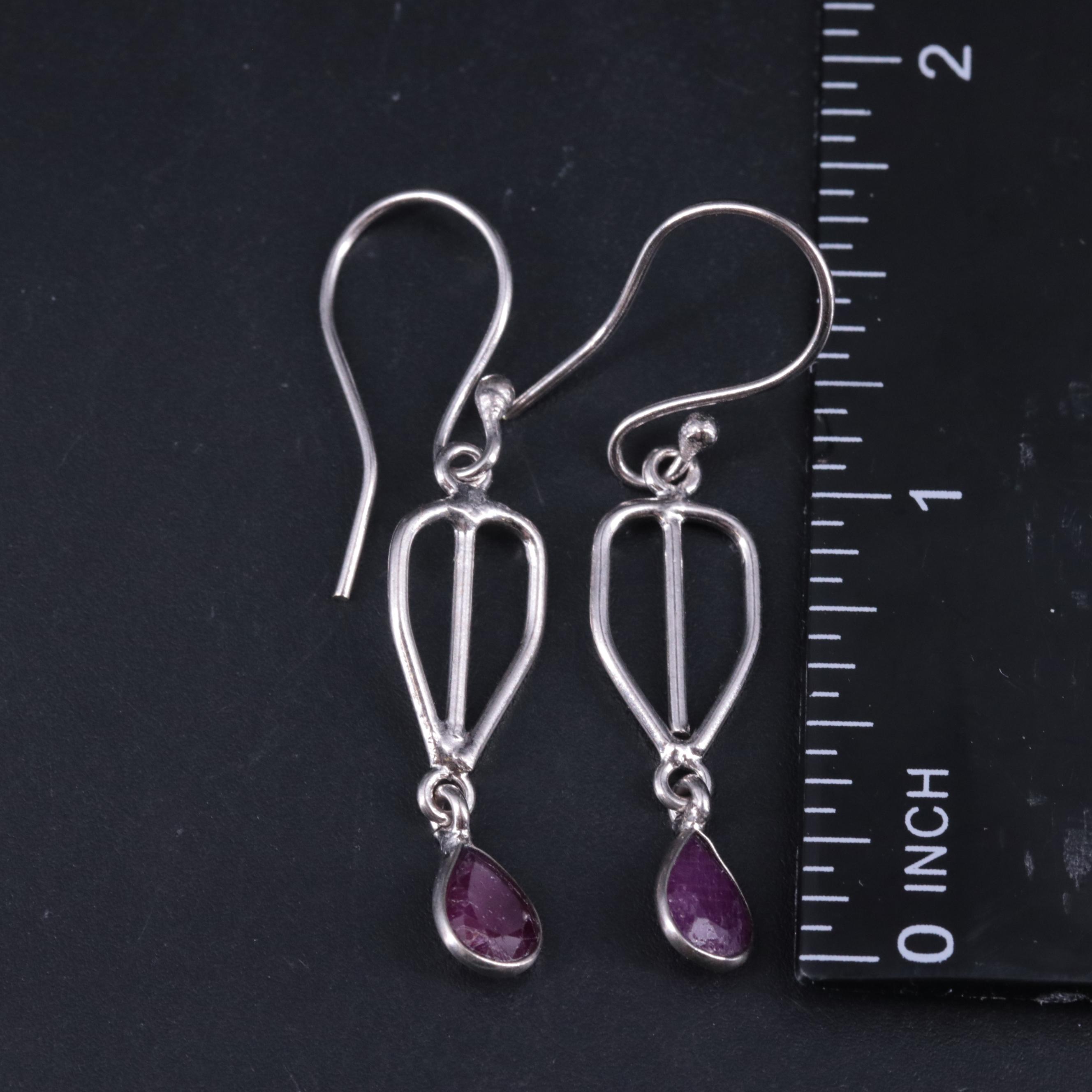 Ruby Dangle Earrings