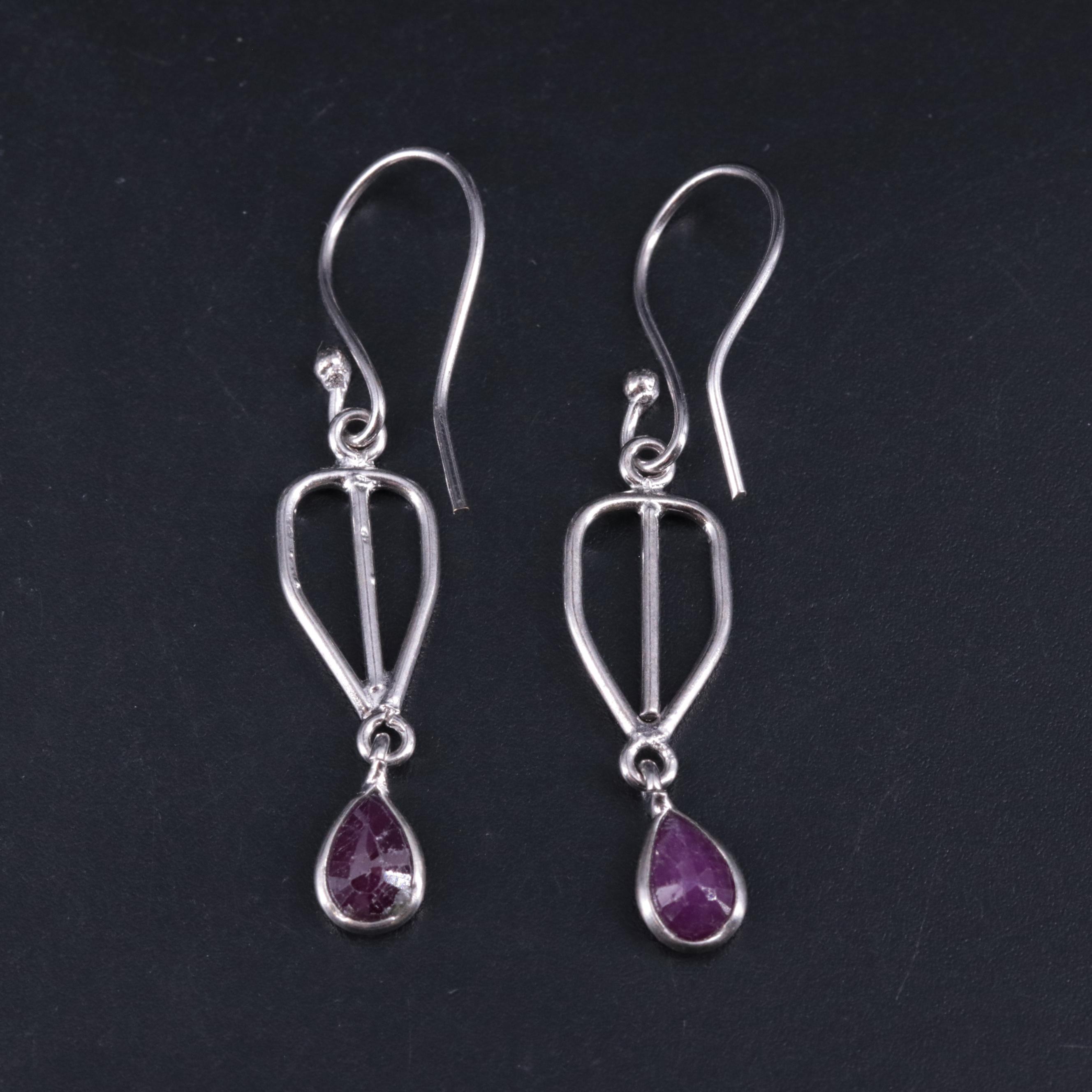 Ruby Dangle Earrings