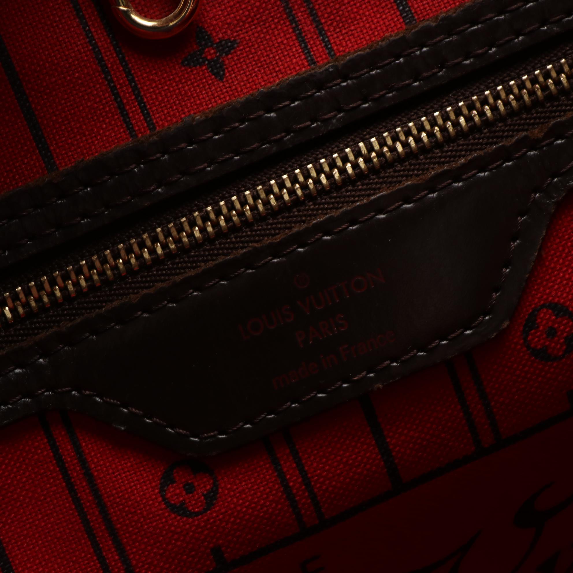 Louis Vuitton Neverfull MM Bag in Damier Ebene Canvas