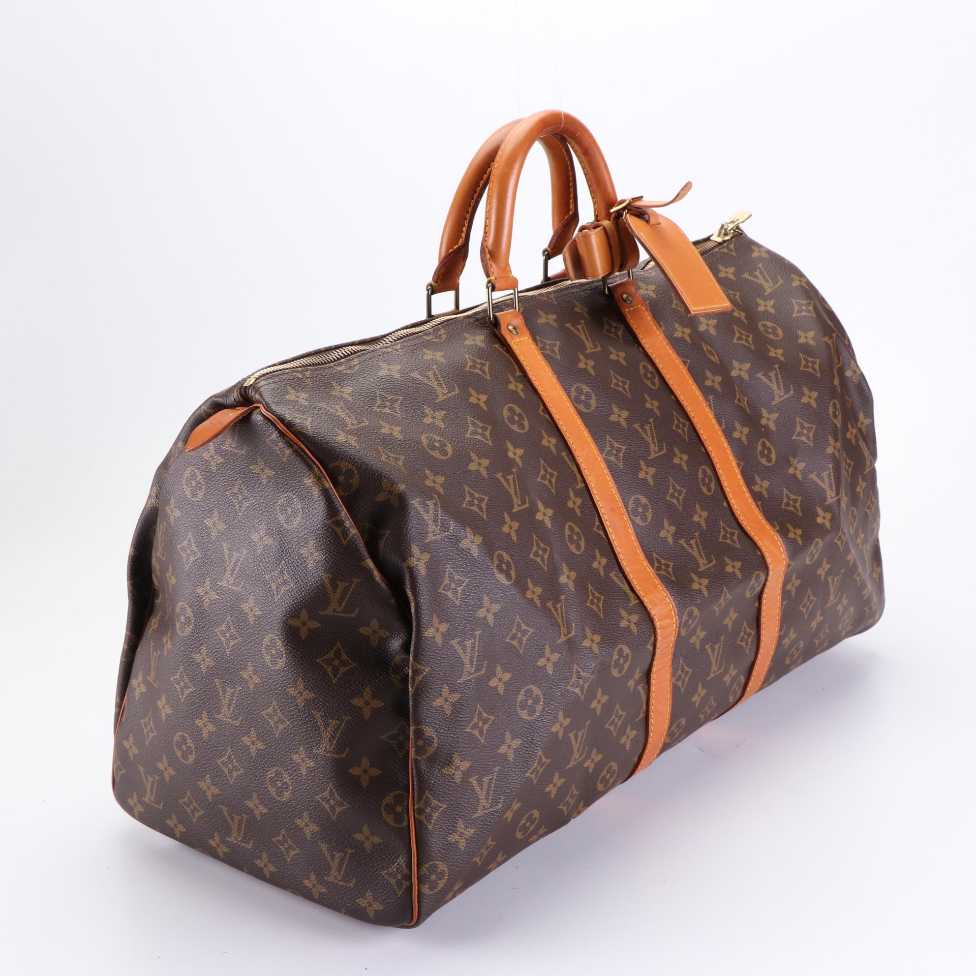 Louis Vuitton Malletier Keepall 55 in Monogram Canvas and Vachetta Leather