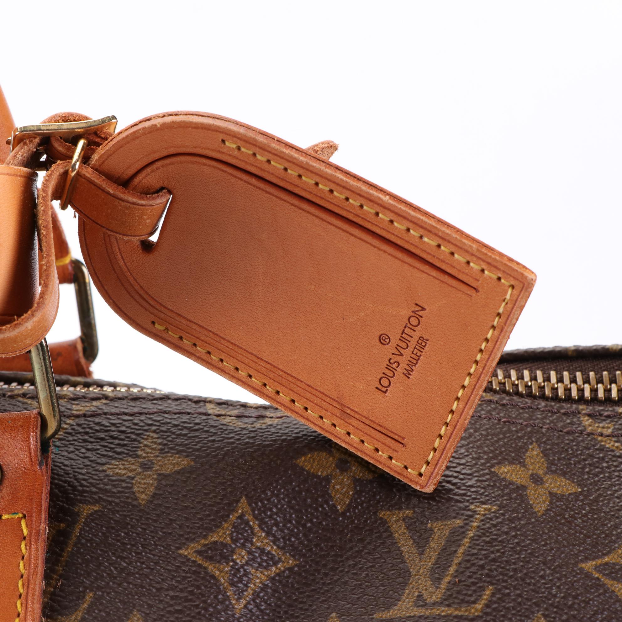 Louis Vuitton Malletier Keepall 55 in Monogram Canvas and Vachetta Leather