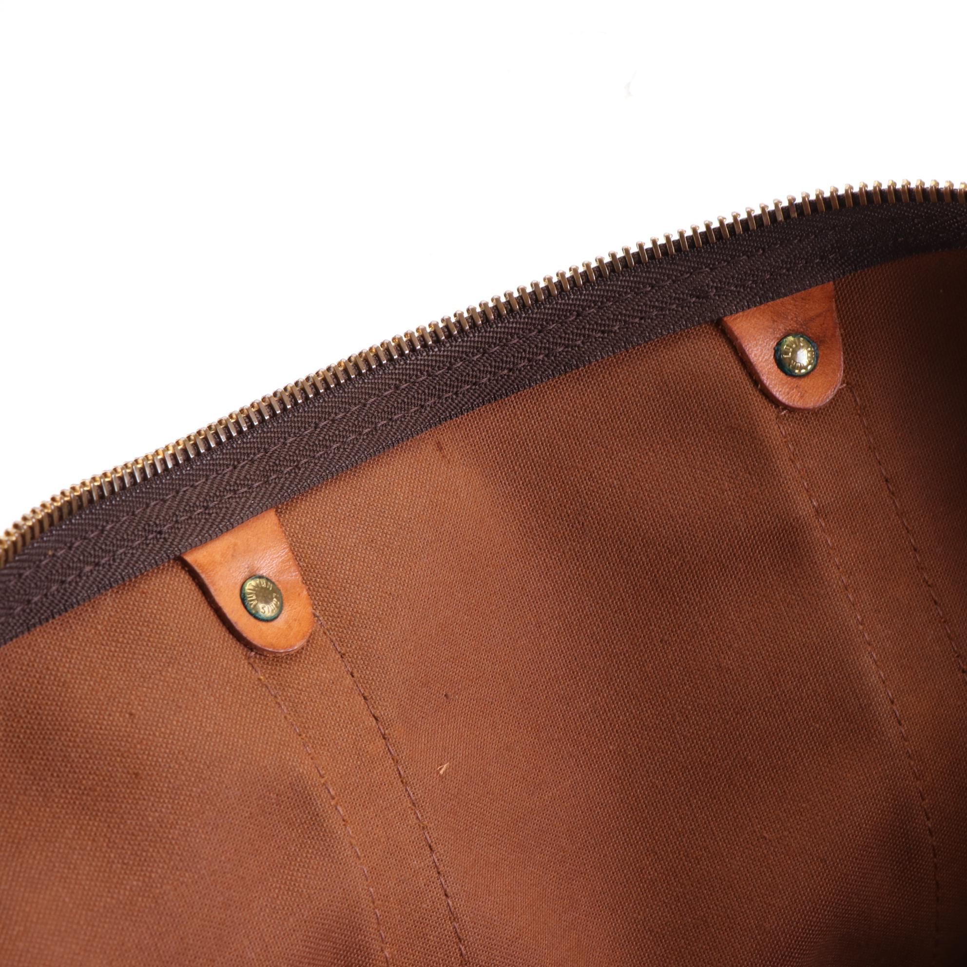 Louis Vuitton Malletier Keepall 55 in Monogram Canvas and Vachetta Leather