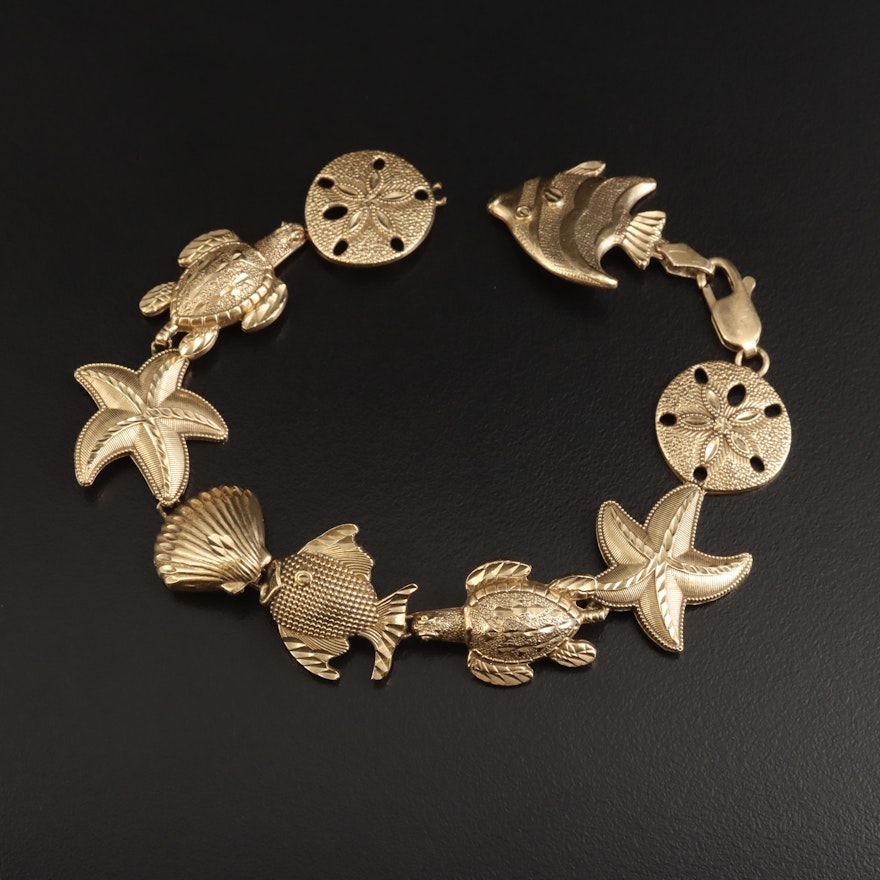 14K Sea Life Bracelet