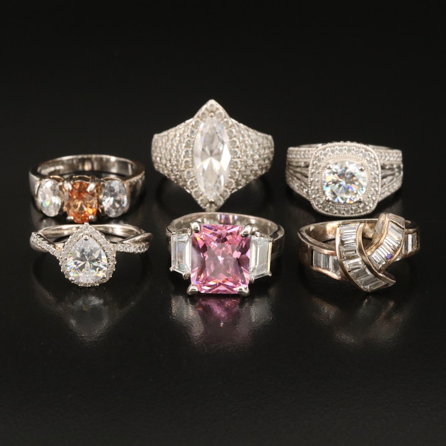 Sterling Cubic Zirconia Ring Selection