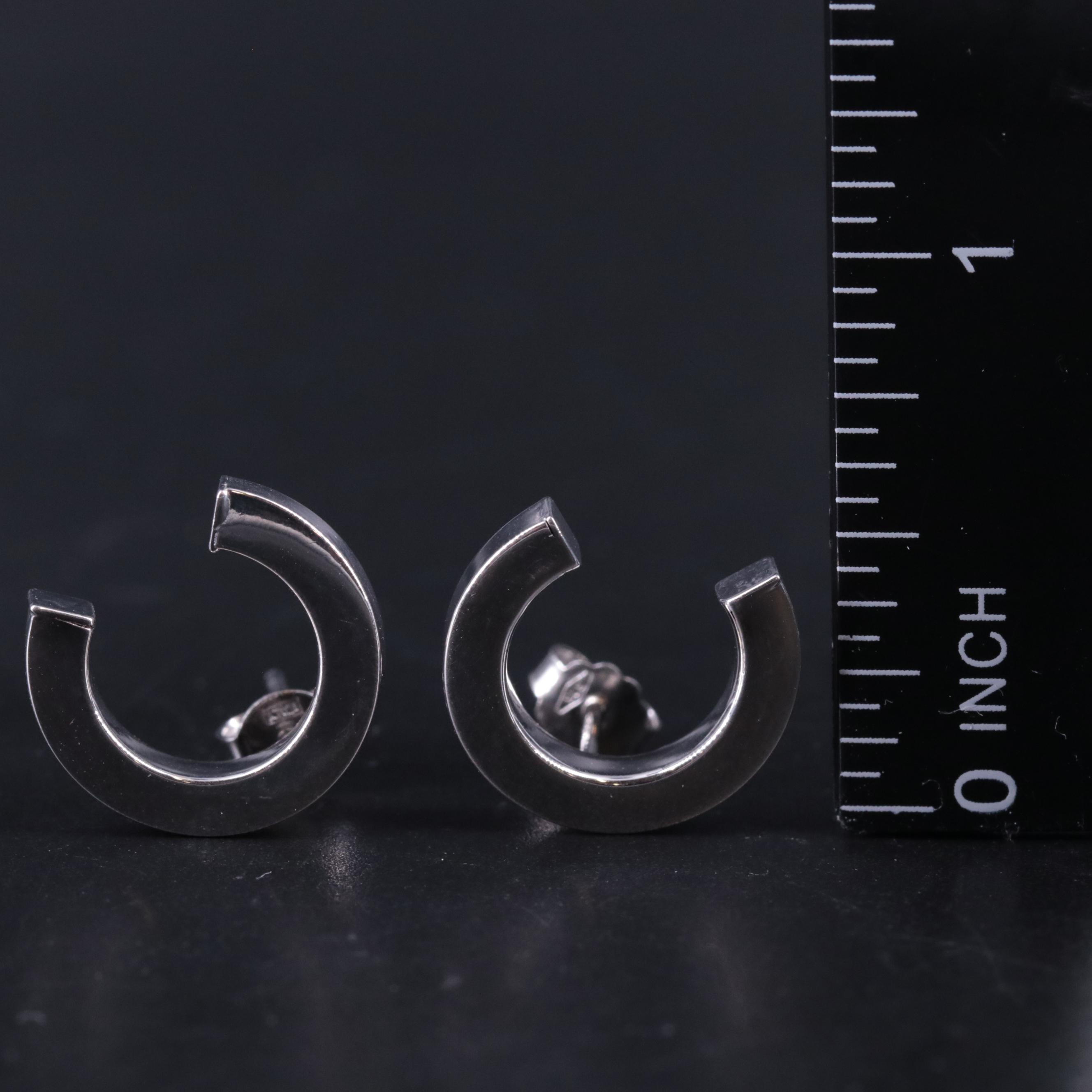 14K Horseshoe Stud Earrings