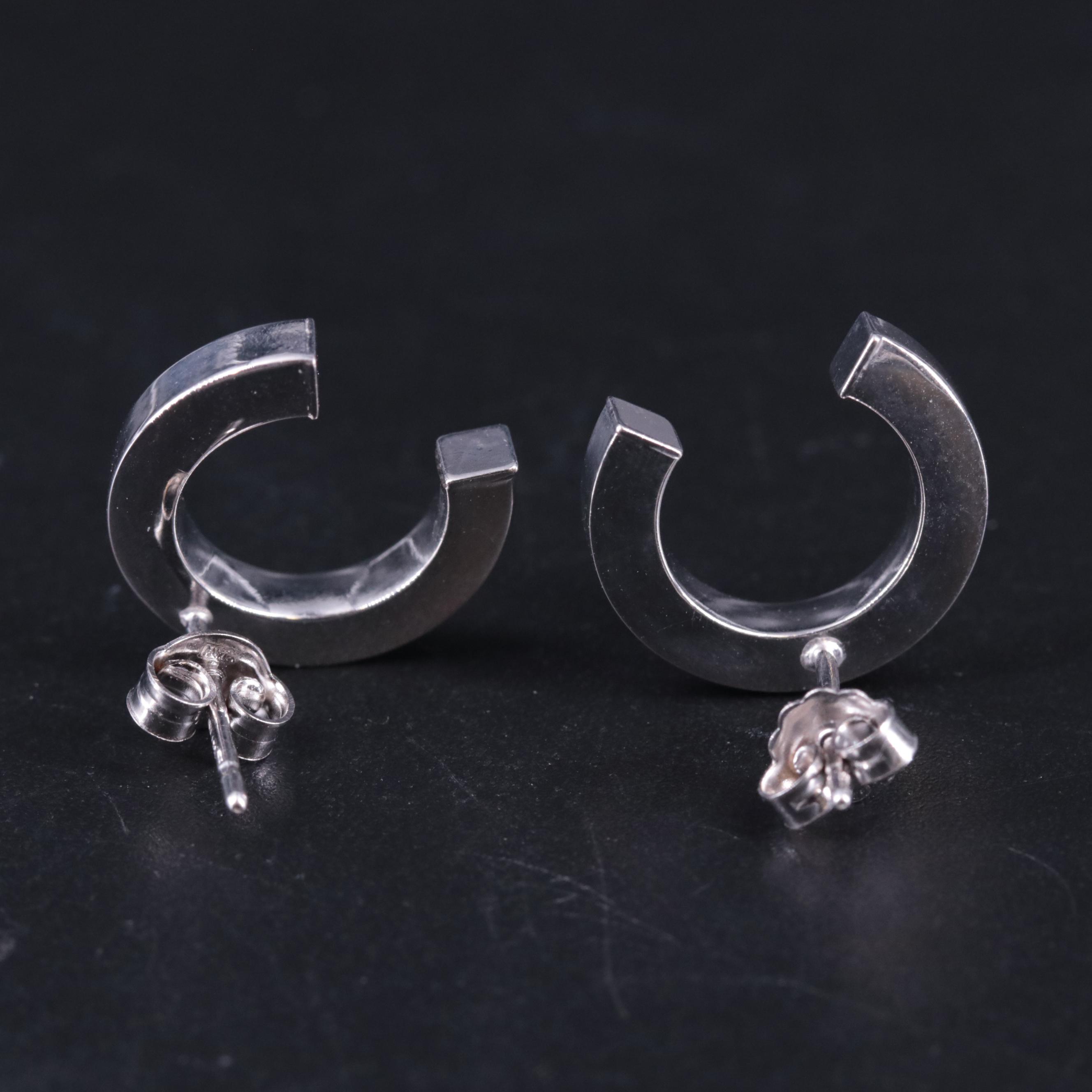 14K Horseshoe Stud Earrings