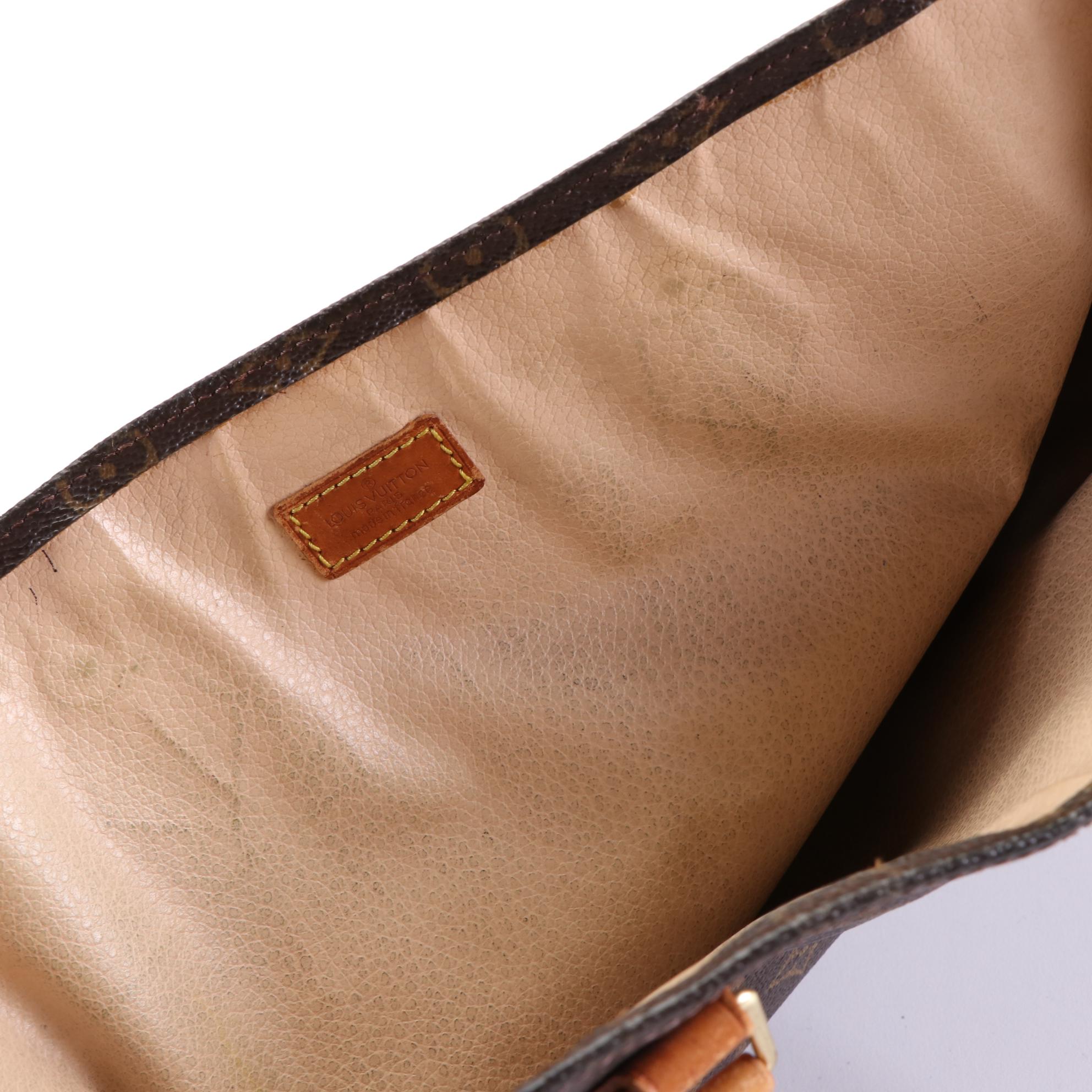 Louis Vuitton Sac Plat in Monogram Canvas and Vachetta Leather