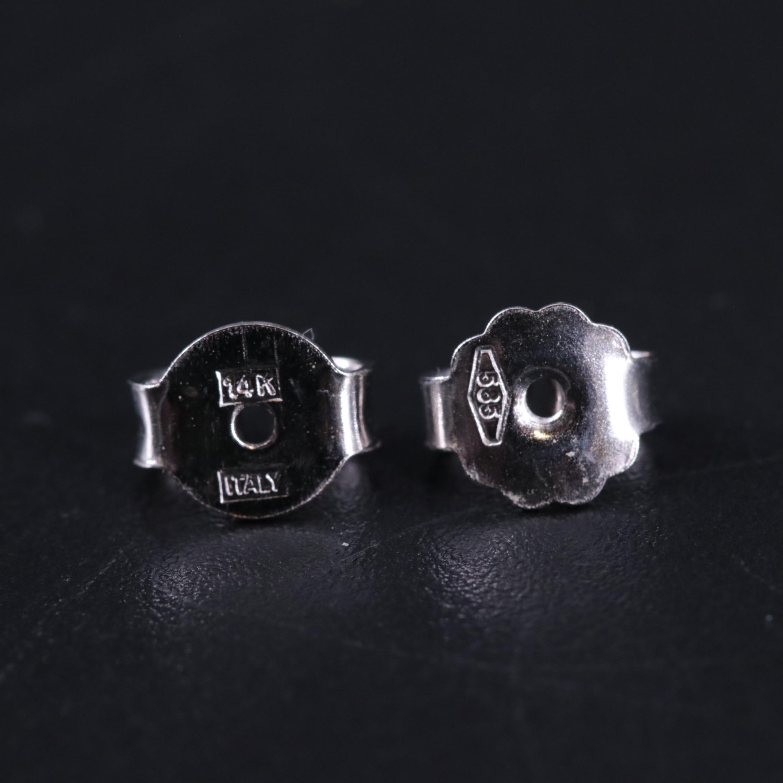 14K Horseshoe Stud Earrings