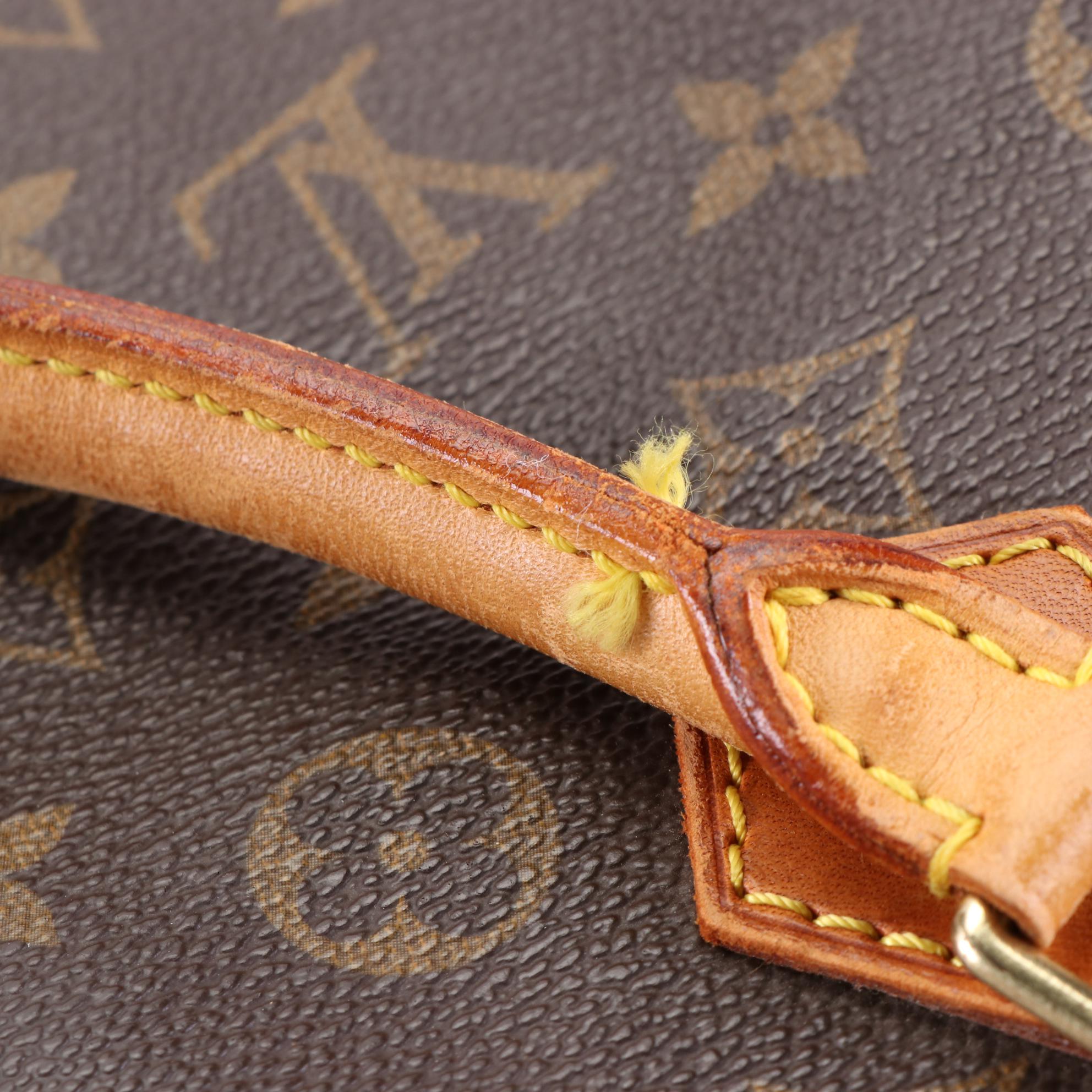 Louis Vuitton Sac Plat in Monogram Canvas and Vachetta Leather