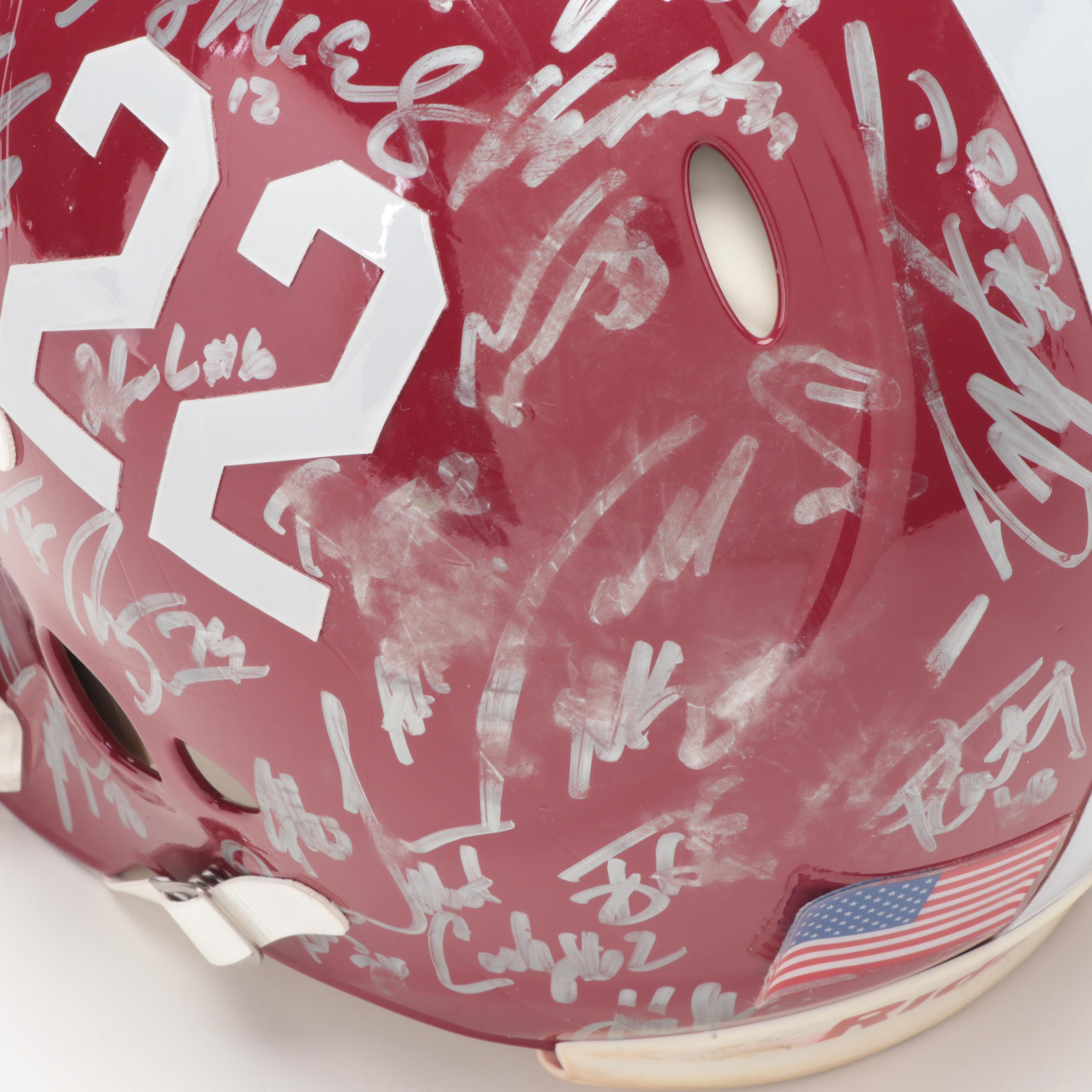 2009 U of Alabama Rose Bowl Mark Ingram's Game Used Team Signed Football Helmet