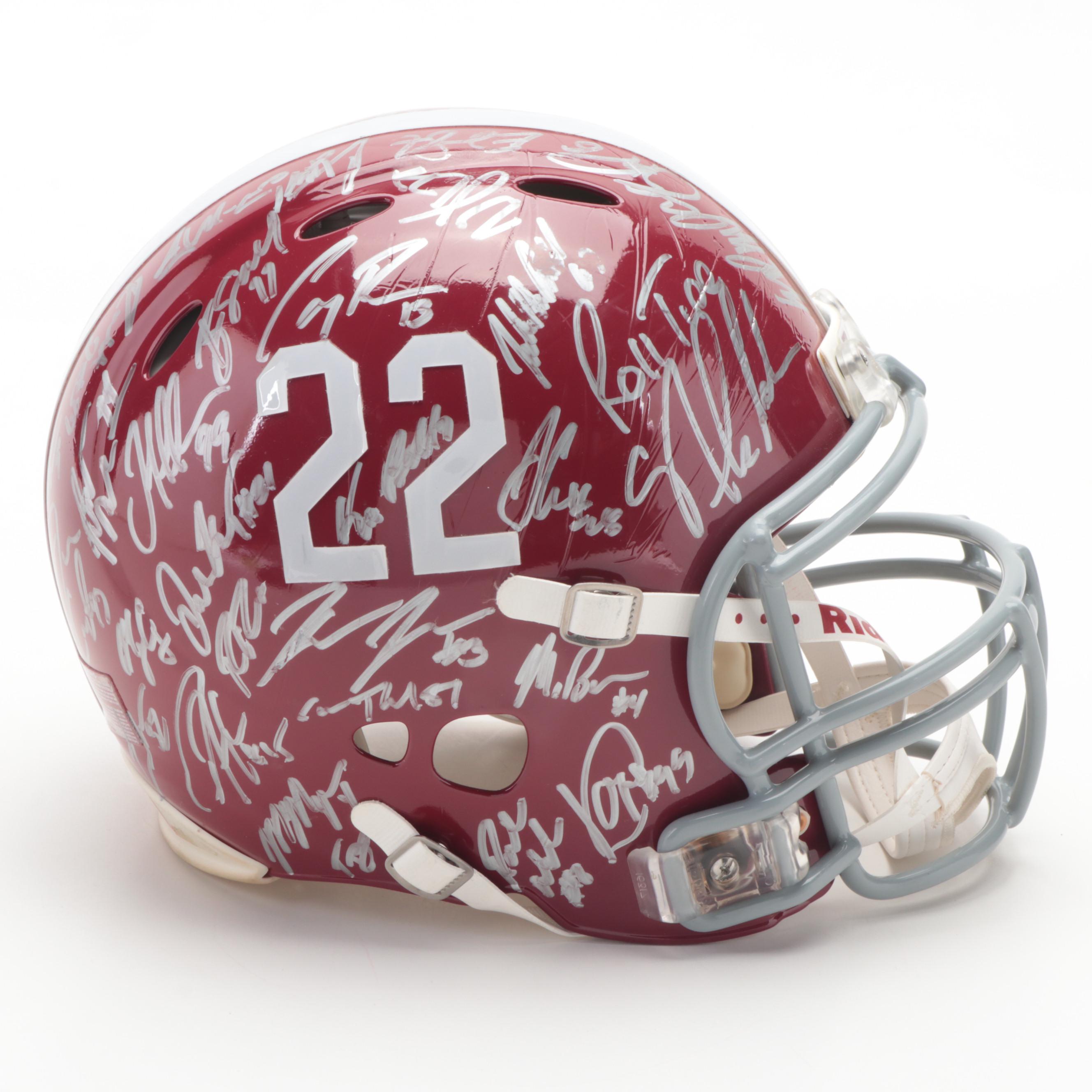 2009 U of Alabama Rose Bowl Mark Ingram's Game Used Team Signed Football Helmet