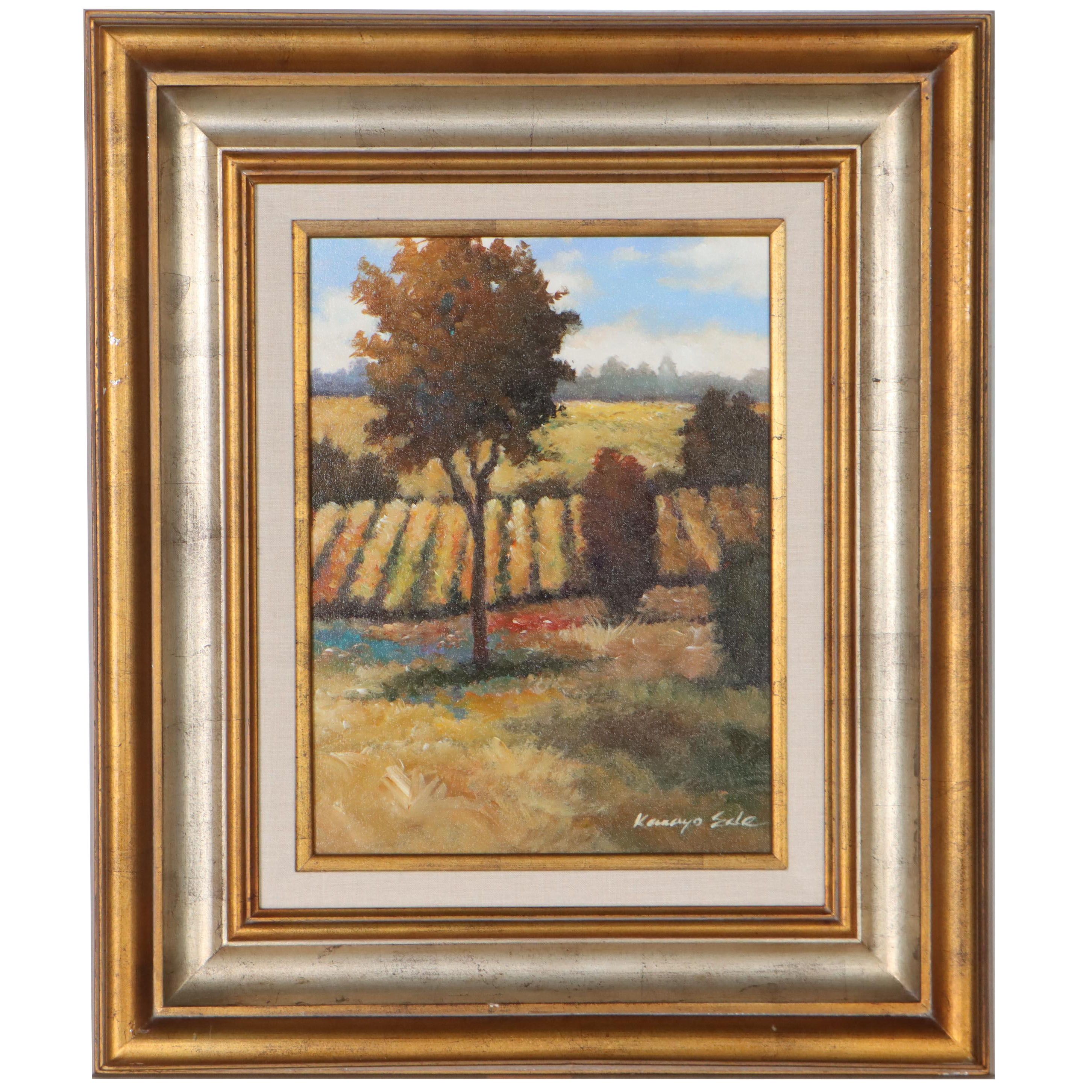Field Landscape Oil Painting