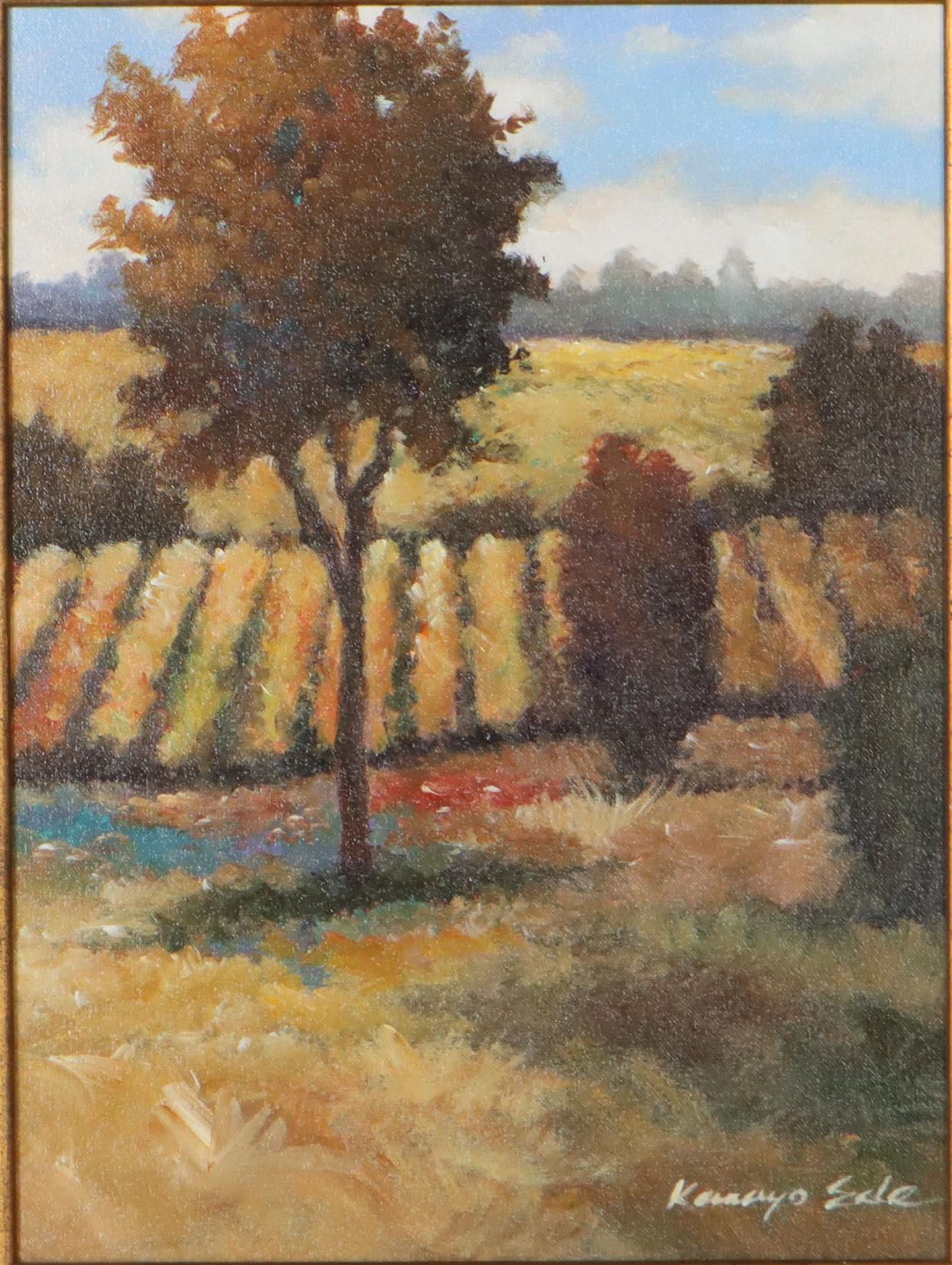 Field Landscape Oil Painting