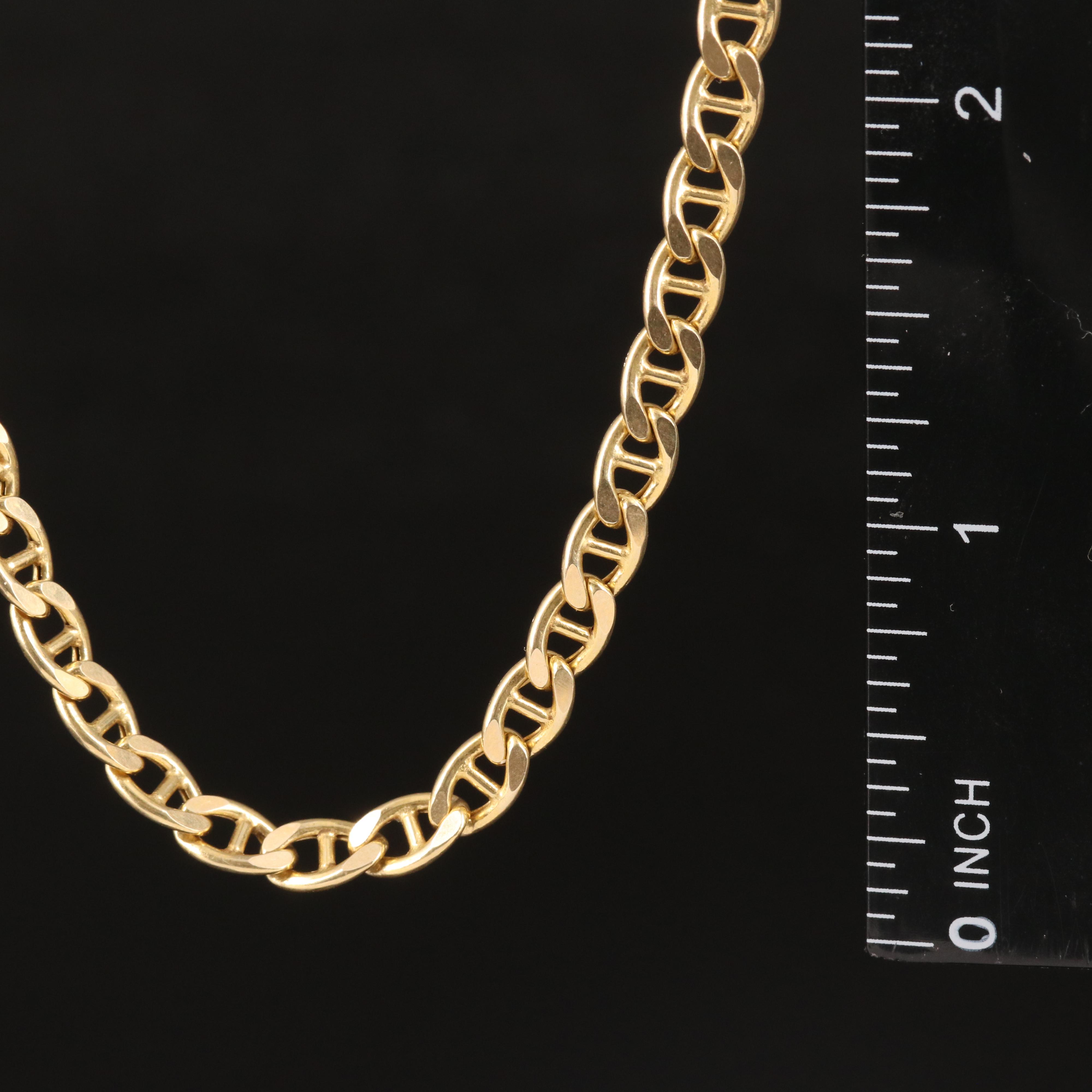 Italian 14K Anchor Chain Necklace