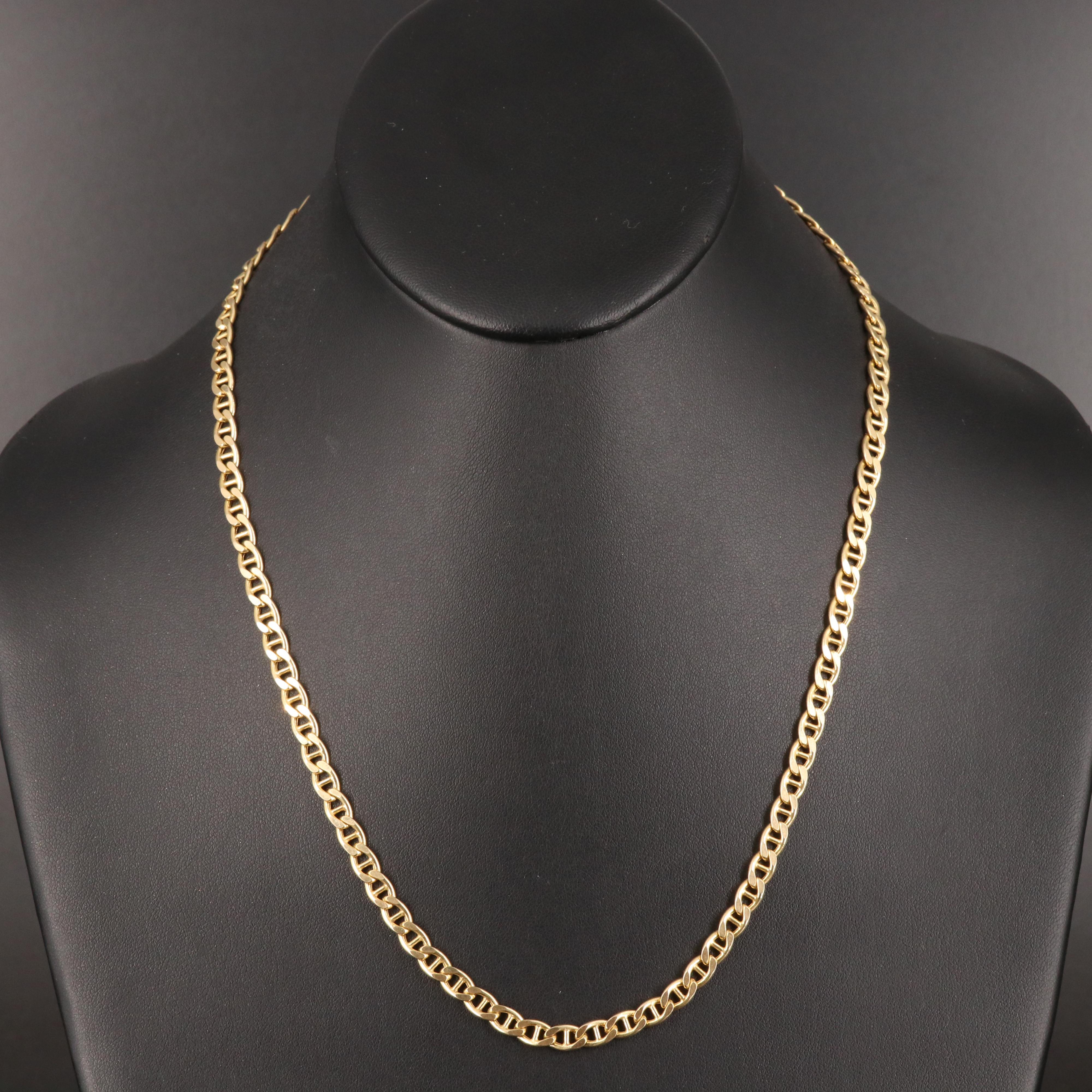 Italian 14K Anchor Chain Necklace