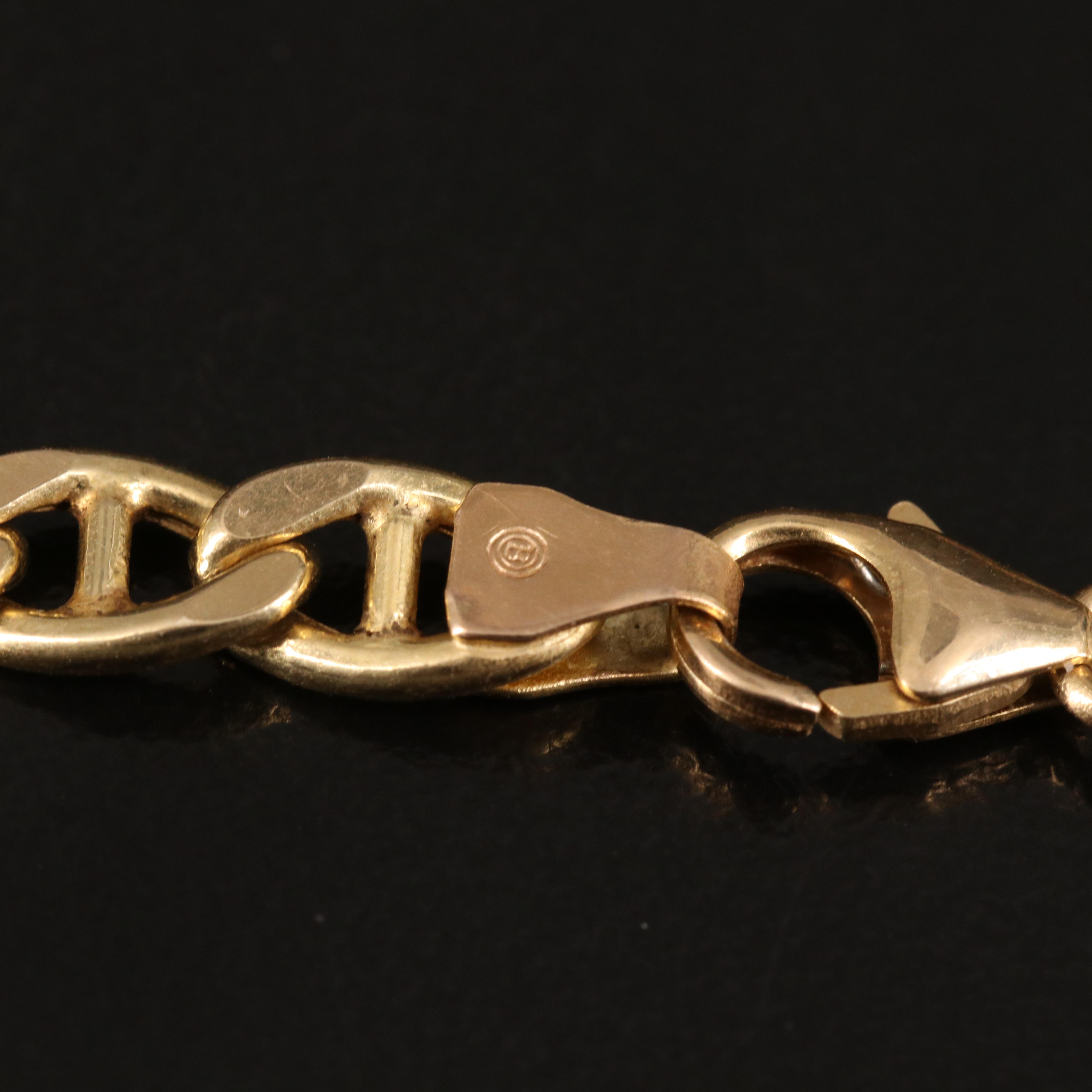 Italian 14K Anchor Chain Necklace