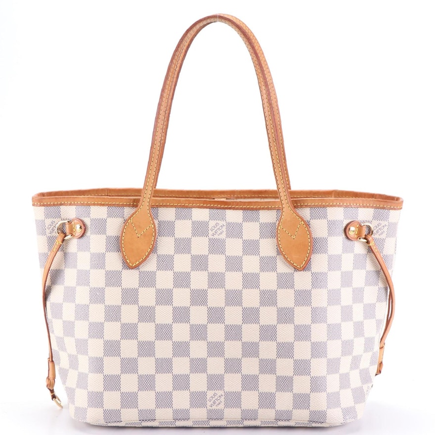 Louis Vuitton Neverfull PM in Damier Azure Canvas