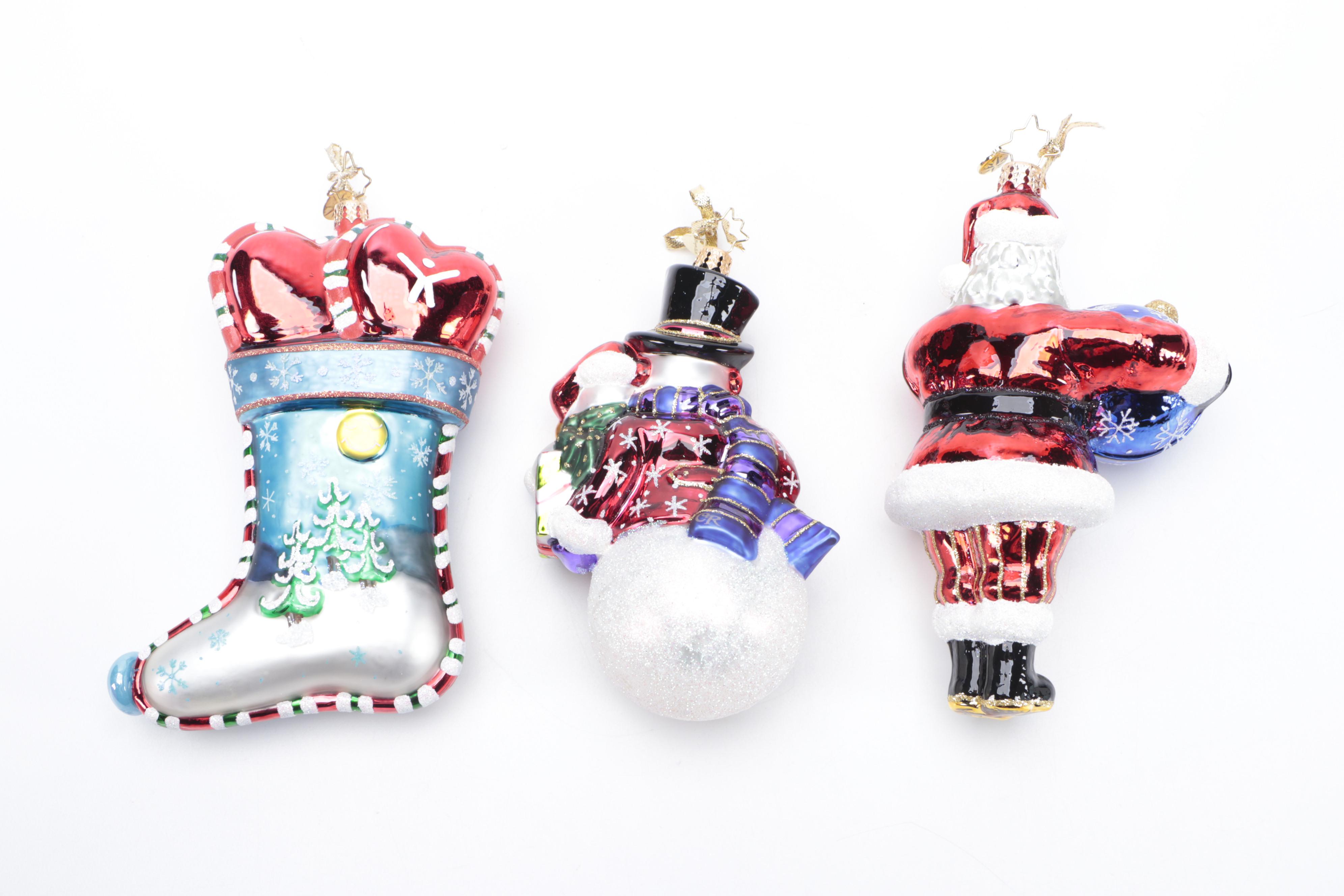 Christopher Radko "Celebrate Adoption" and More Glass Christmas Ornaments