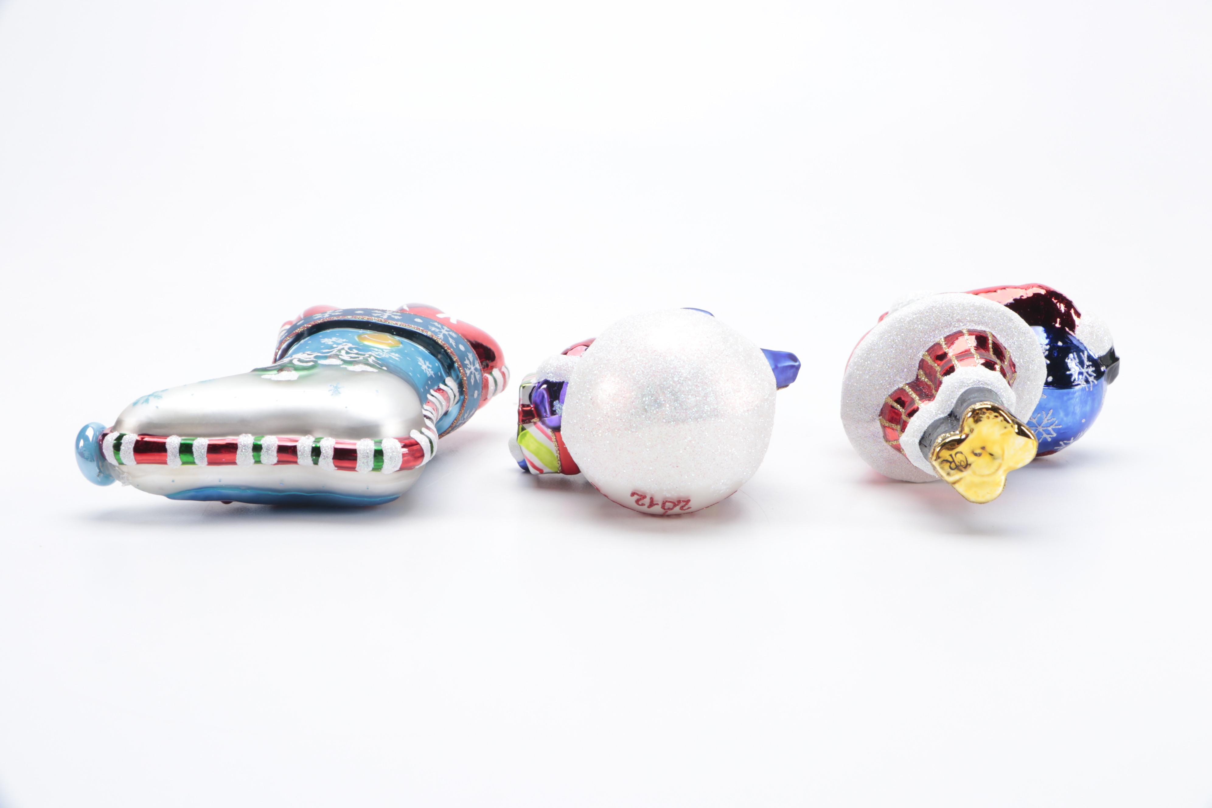 Christopher Radko "Celebrate Adoption" and More Glass Christmas Ornaments