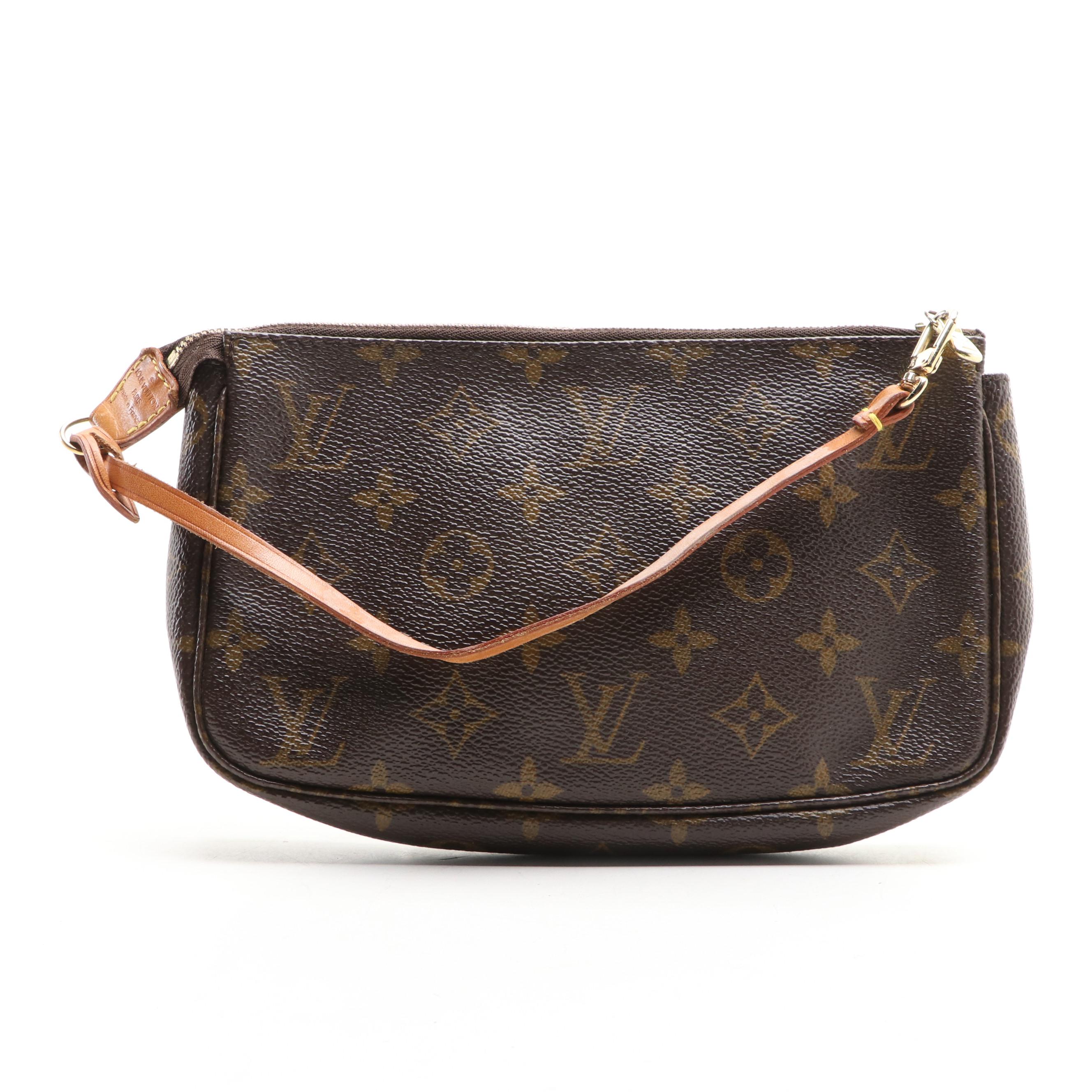 Louis Vuitton Pochette Accessories in Monogram Canvas and Vachetta Leather