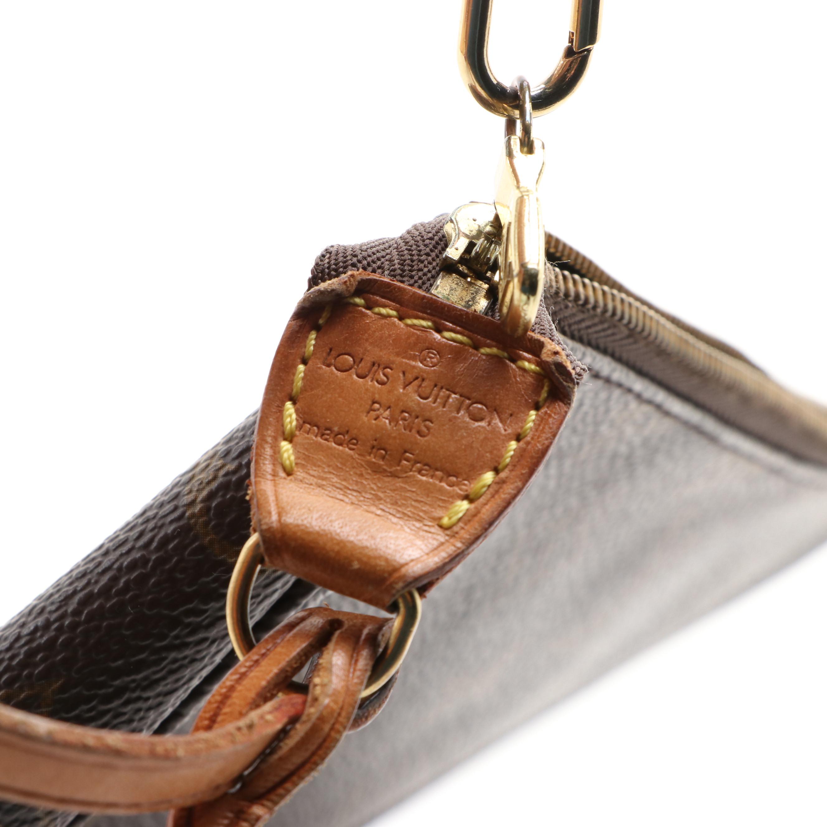 Louis Vuitton Pochette Accessories in Monogram Canvas and Vachetta Leather