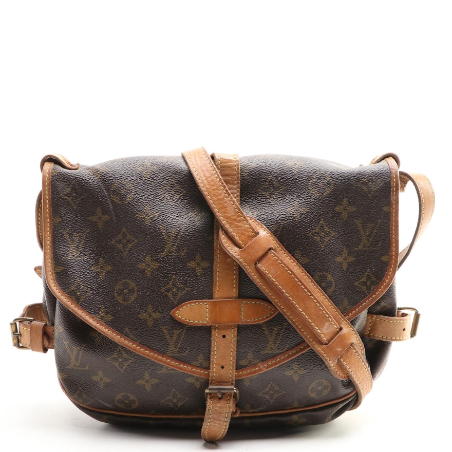 Louis Vuitton Saumur 30 in Monogram Canvas and Vachetta Leather