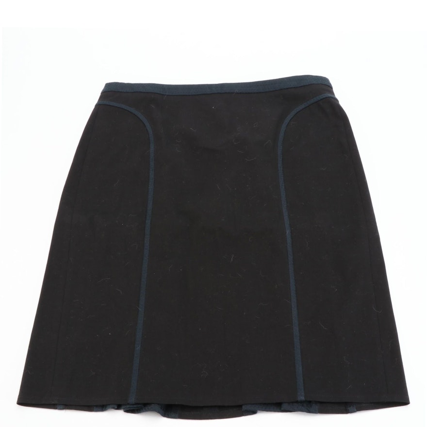 Blumarine Panelled Pencil Skirt in Stretch Cotton Twill
