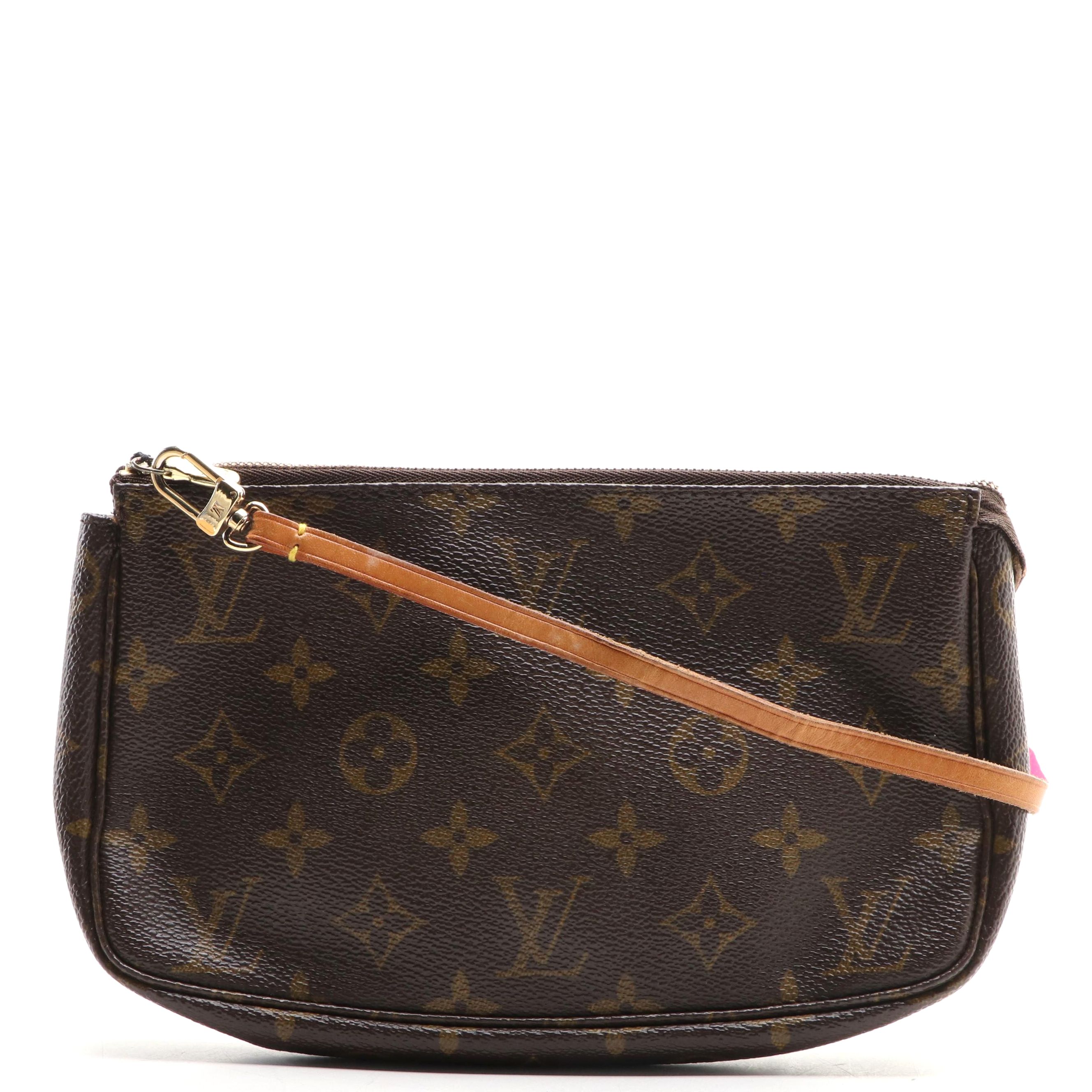 Louis Vuitton Pochette Accessories in Monogram Canvas and Vachetta Leather