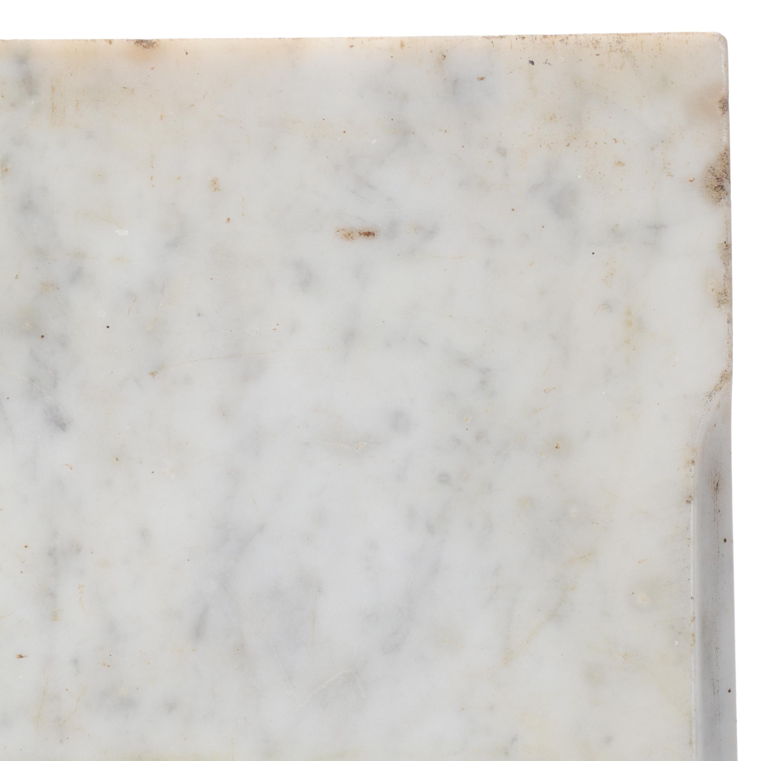 White Marble Countertop Slab with Beveled Edge