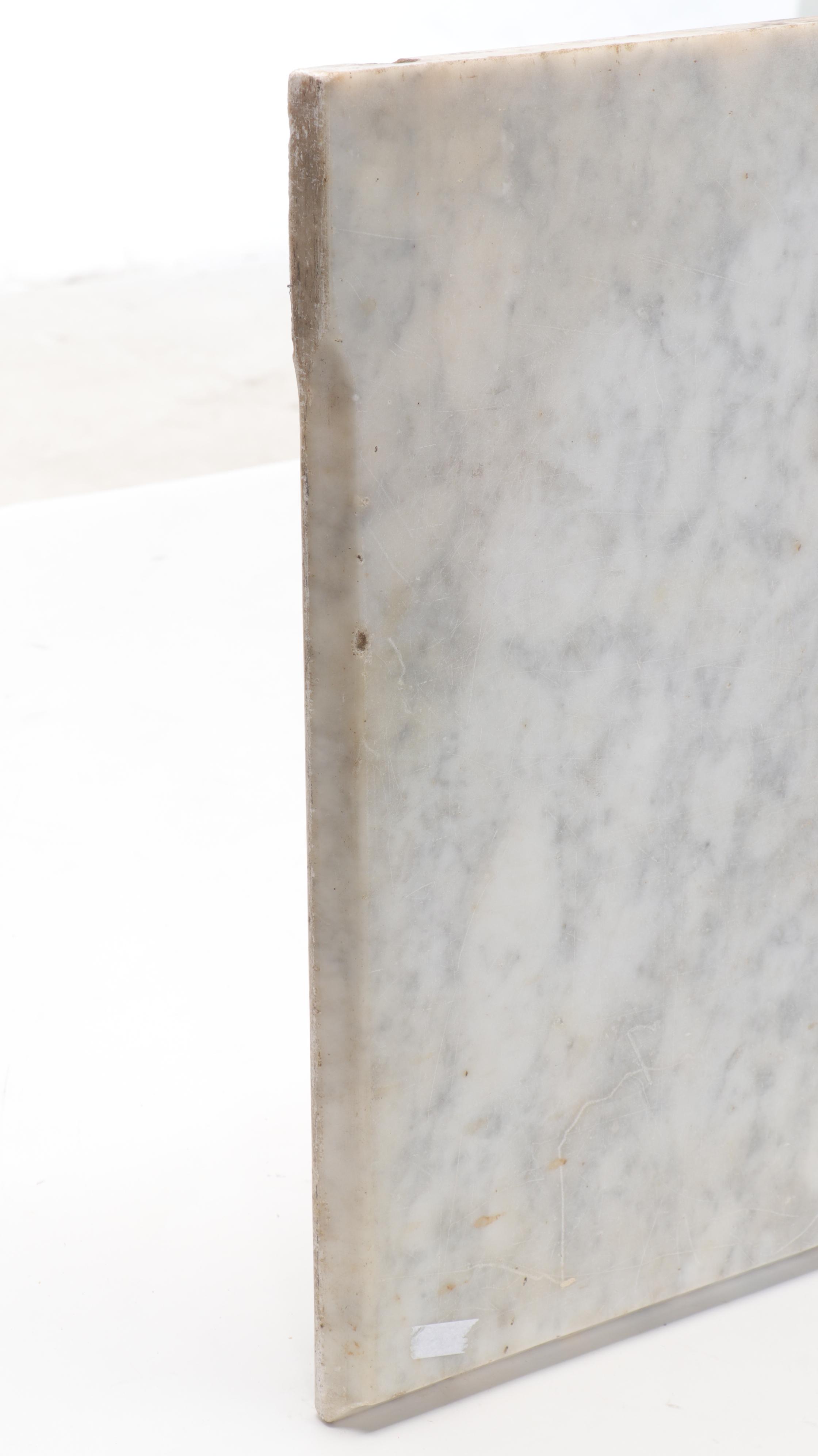 White Marble Countertop Slab with Beveled Edge